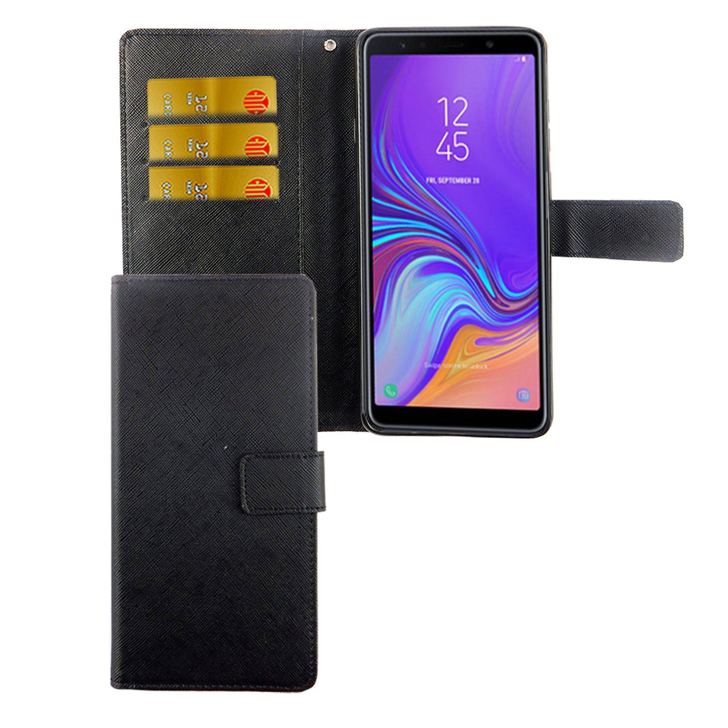 Samsung Galaxy A9 (2018) Handyhülle Bookcover Schwarz