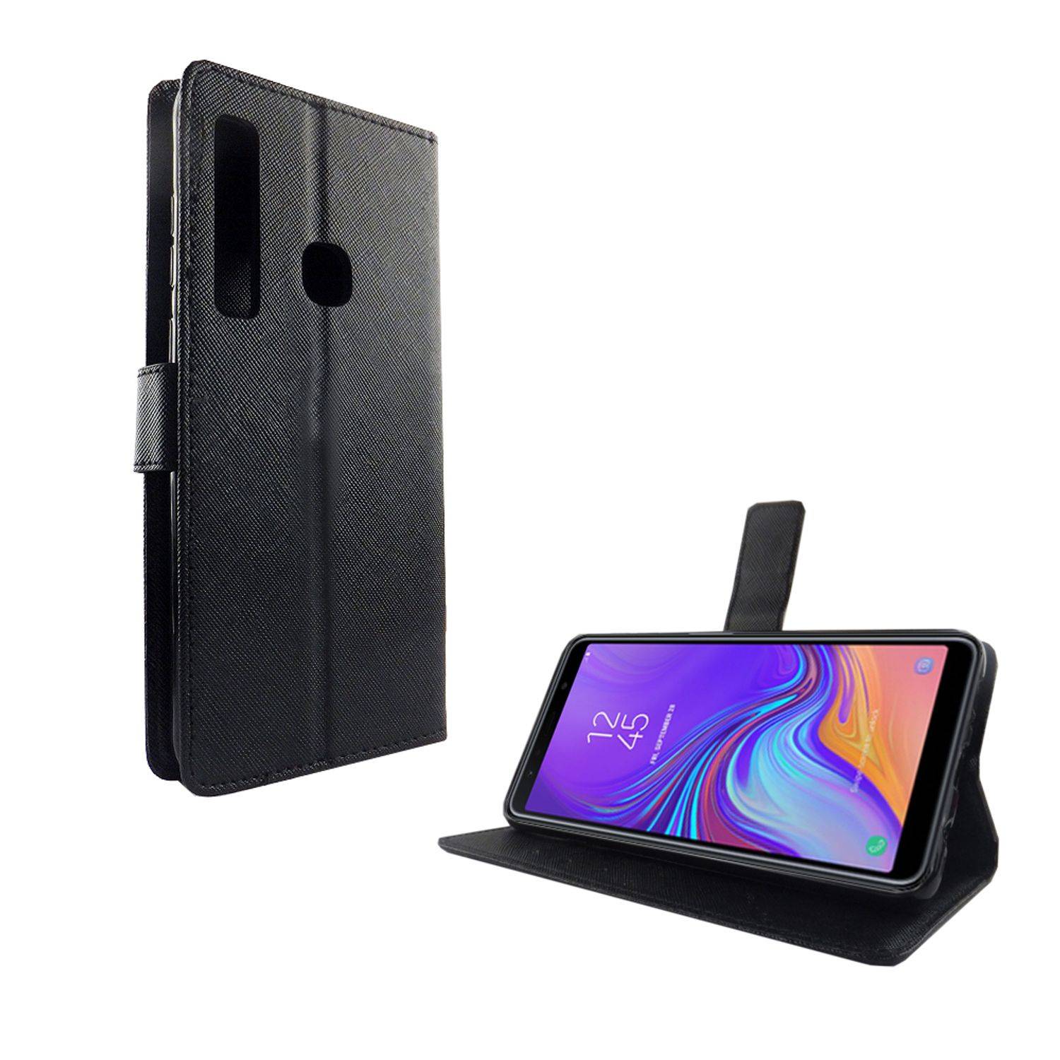 Samsung Galaxy A9 (2018) Handyhülle Bookcover Schwarz