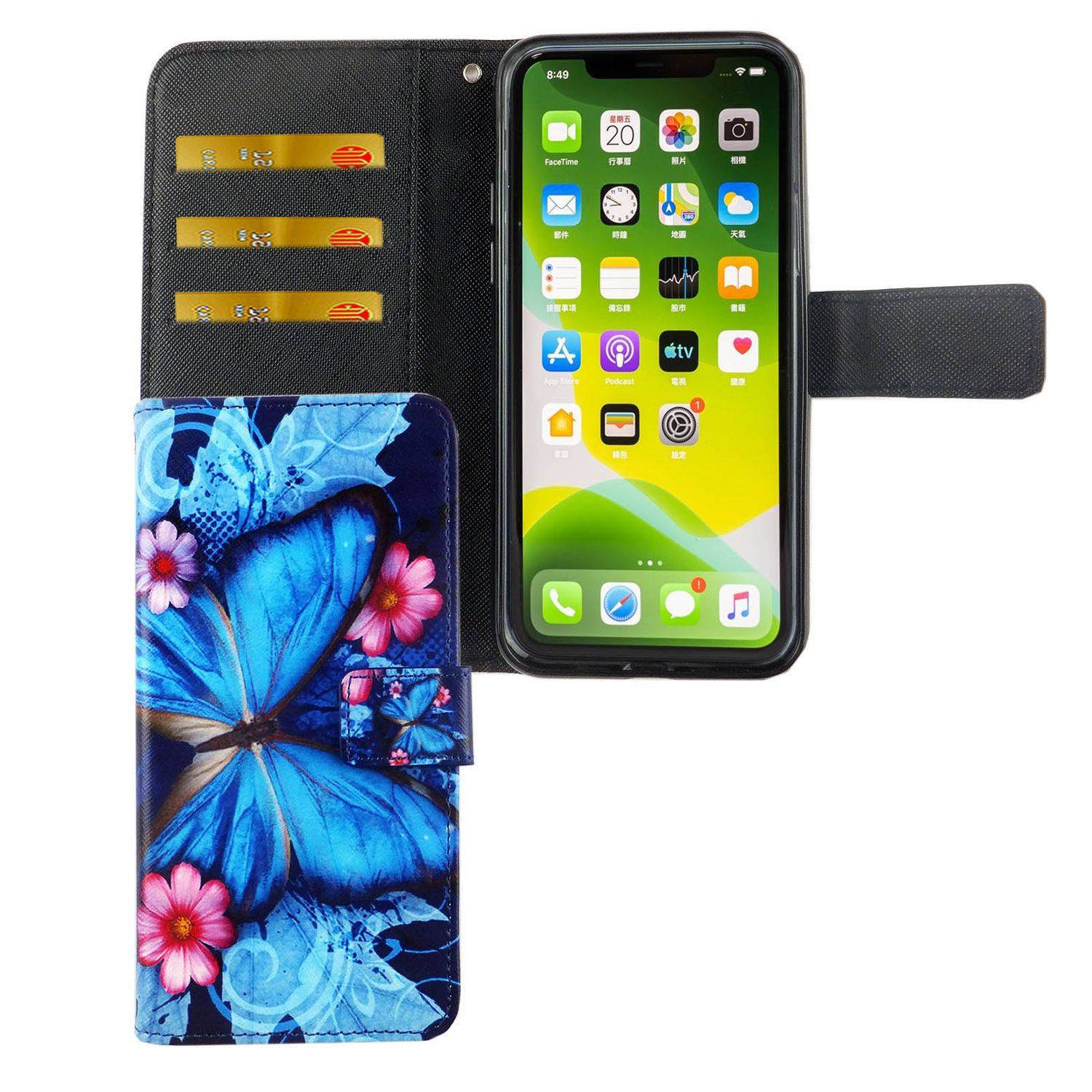 Apple iPhone 11 Pro Handyhülle Bookcover Blau