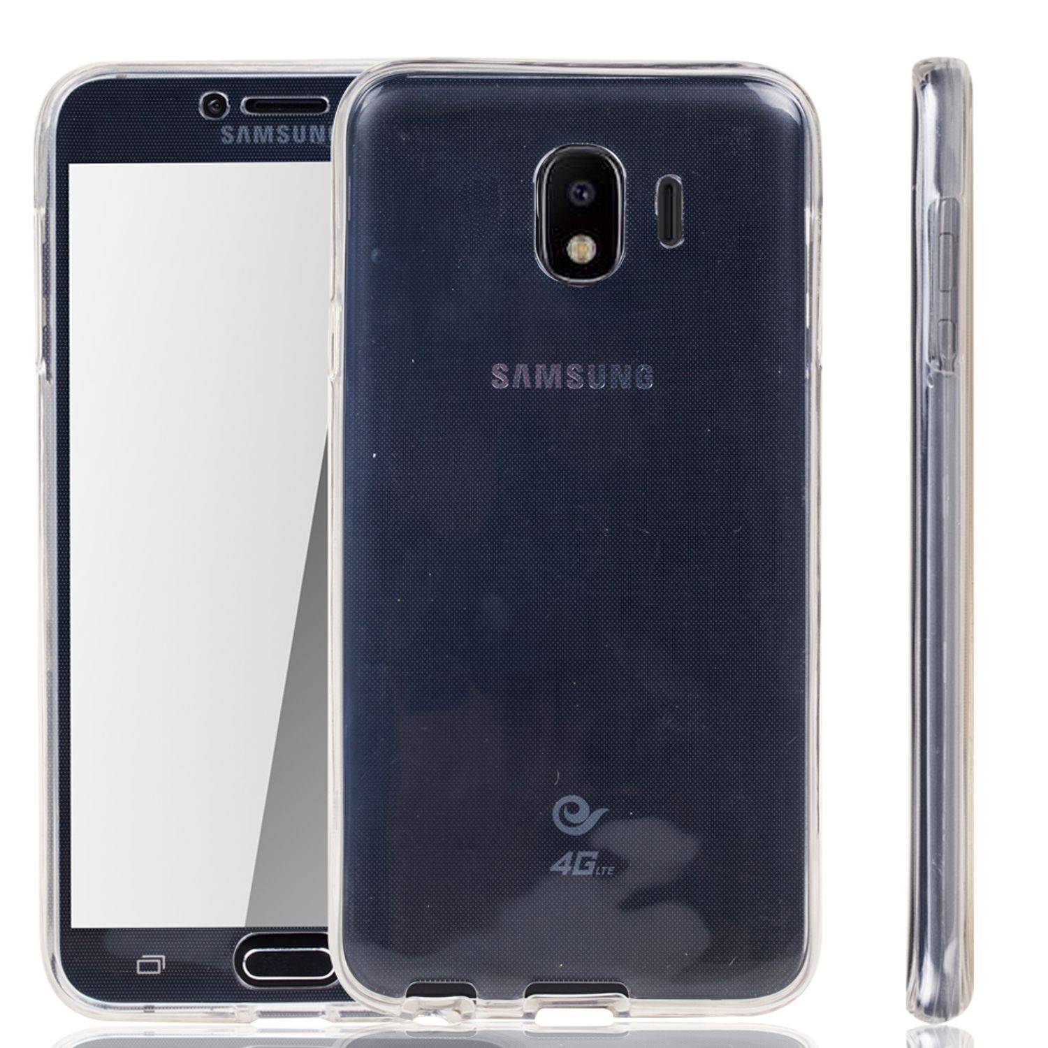 Samsung Galaxy J4 Handyhülle Full-Cover 360 Grad Full Cover Transparent