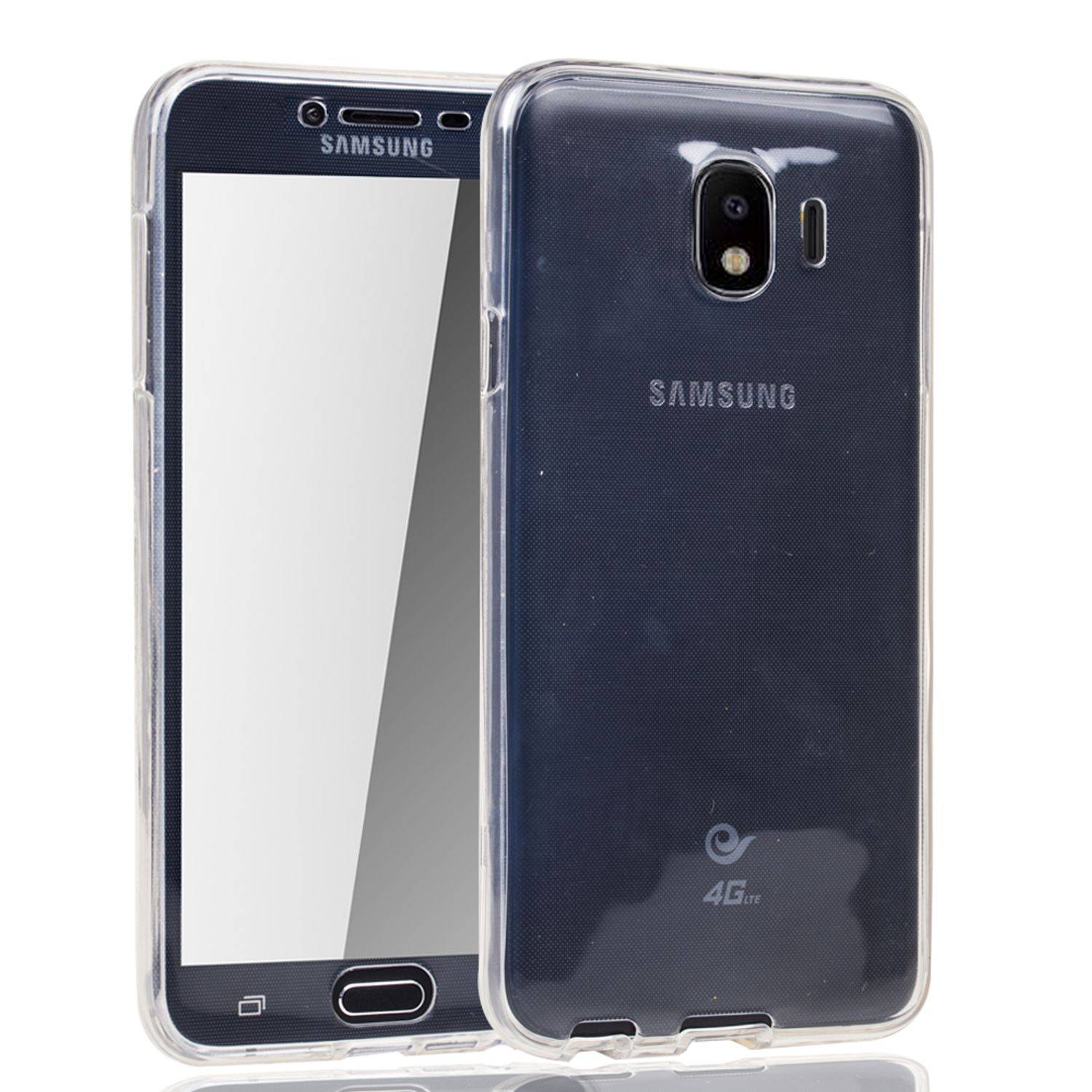 Samsung Galaxy J4 Handyhülle Full-Cover 360 Grad Full Cover Transparent