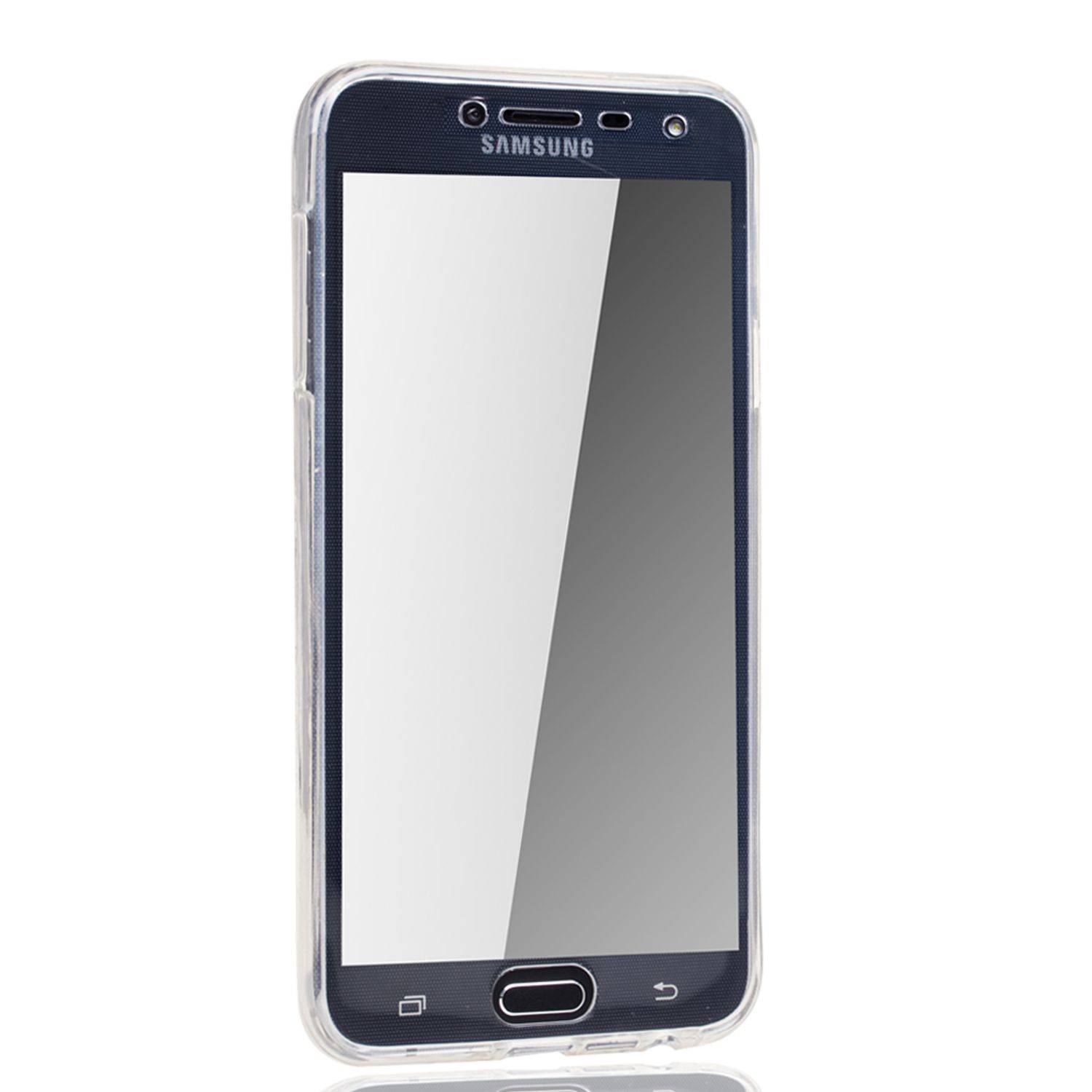 Samsung Galaxy J4 Handyhülle Full-Cover 360 Grad Full Cover Transparent