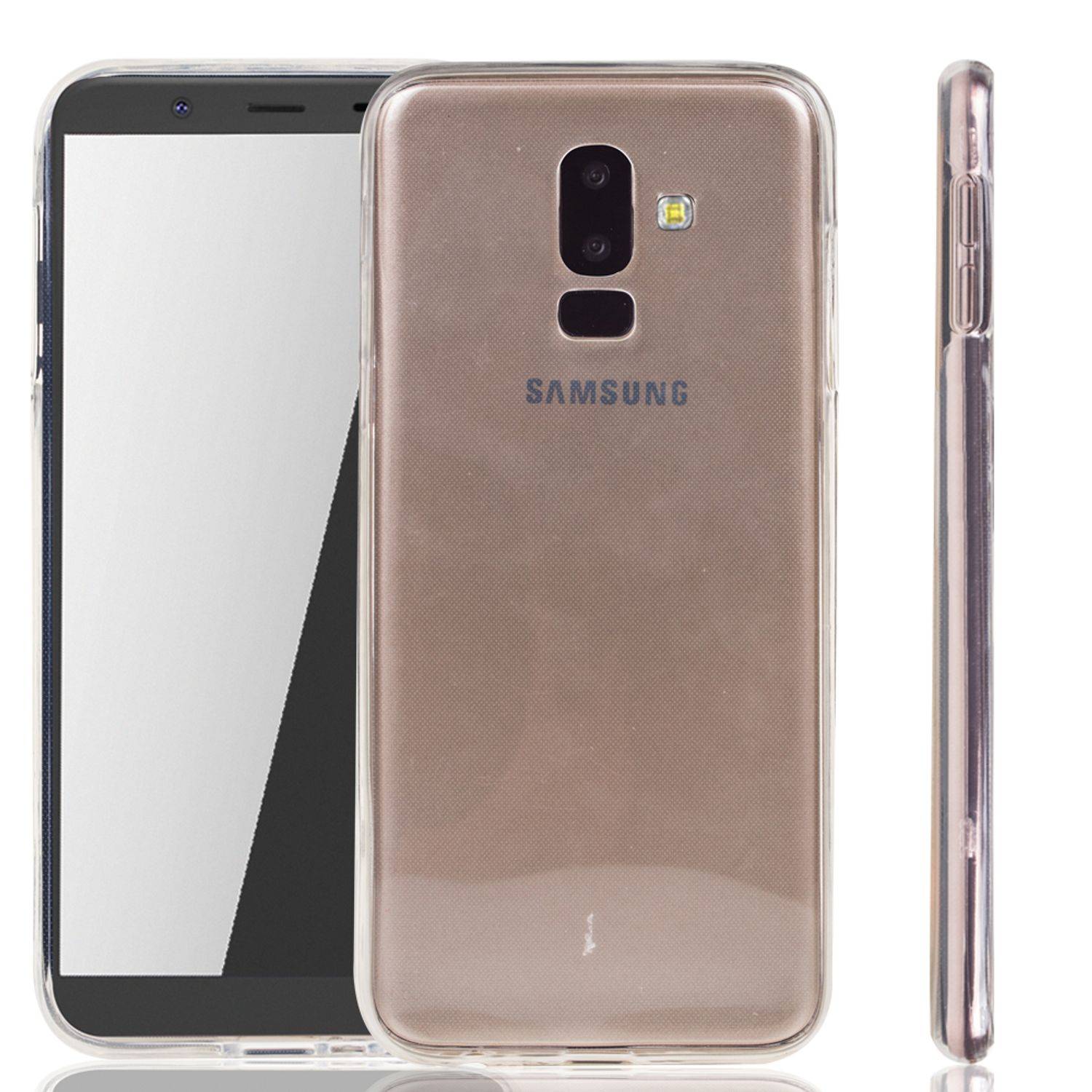 Samsung Galaxy J8 (2018) Handyhülle Full-Cover 360 Grad Full Cover Transparent