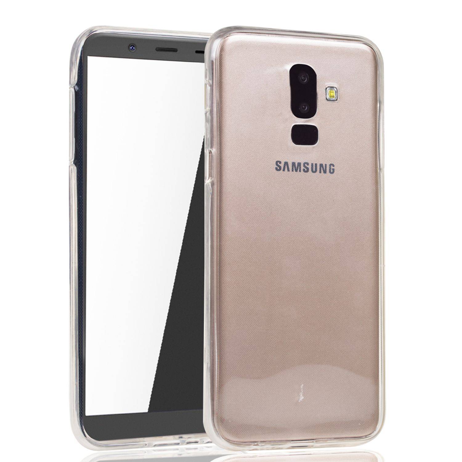 Samsung Galaxy J8 (2018) Handyhülle Full-Cover 360 Grad Full Cover Transparent