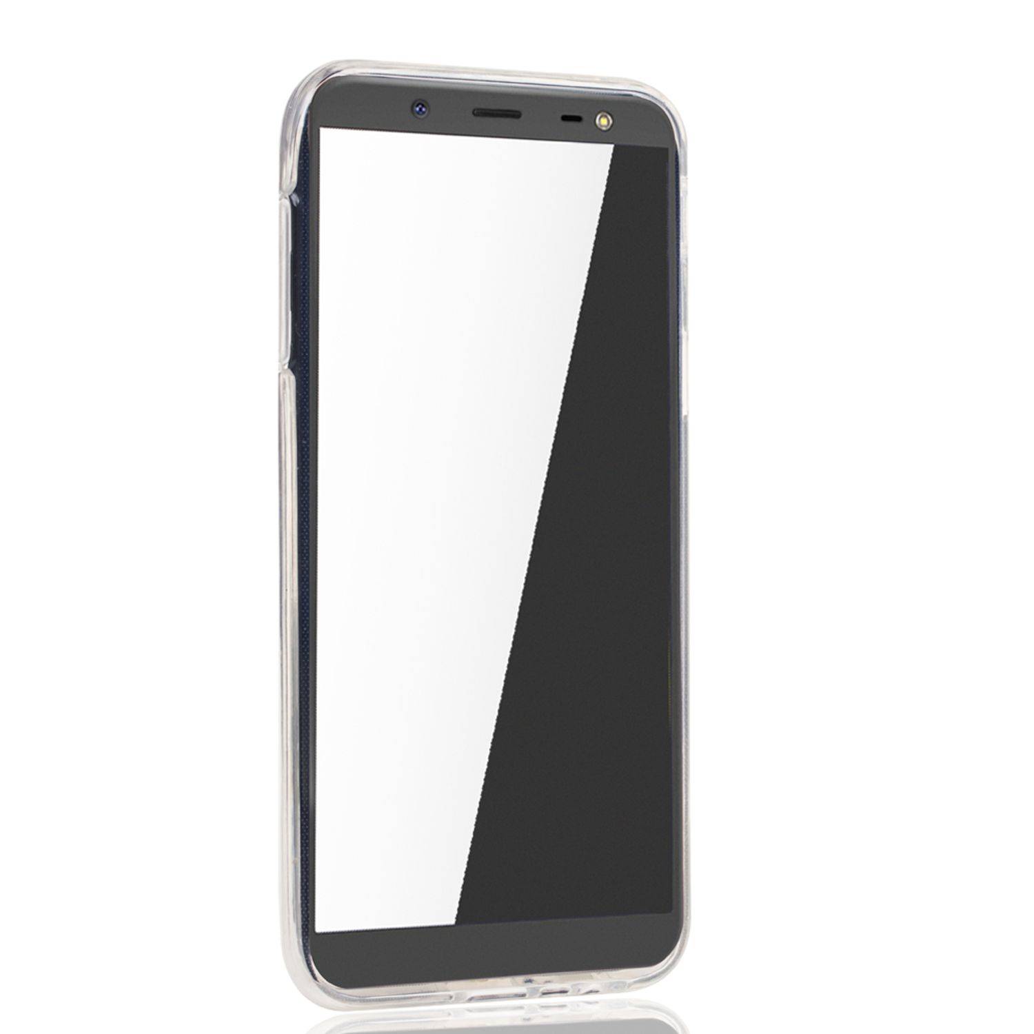 Samsung Galaxy J8 (2018) Handyhülle Full-Cover 360 Grad Full Cover Transparent
