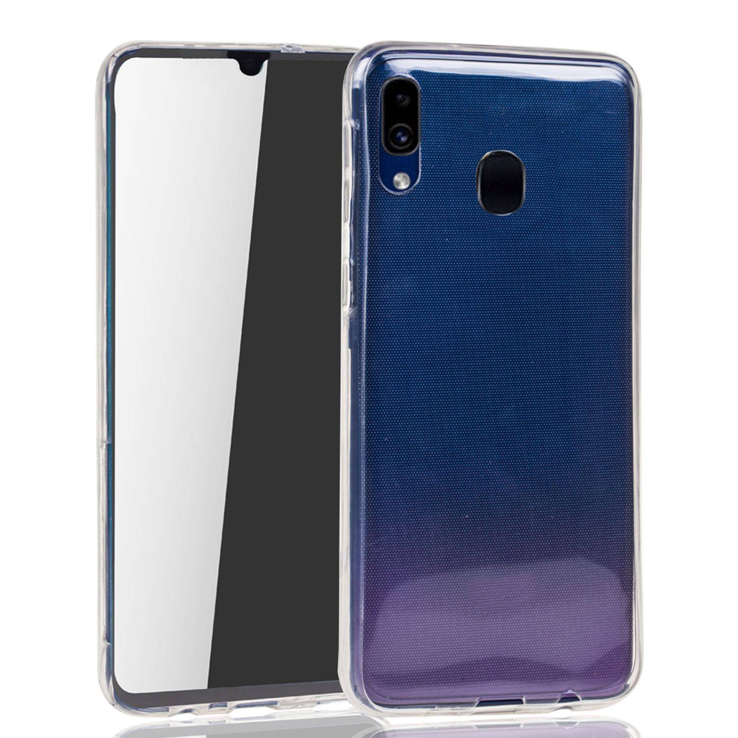 Samsung Galaxy M20 Handyhülle Full-Cover 360 Grad Full Cover Transparent