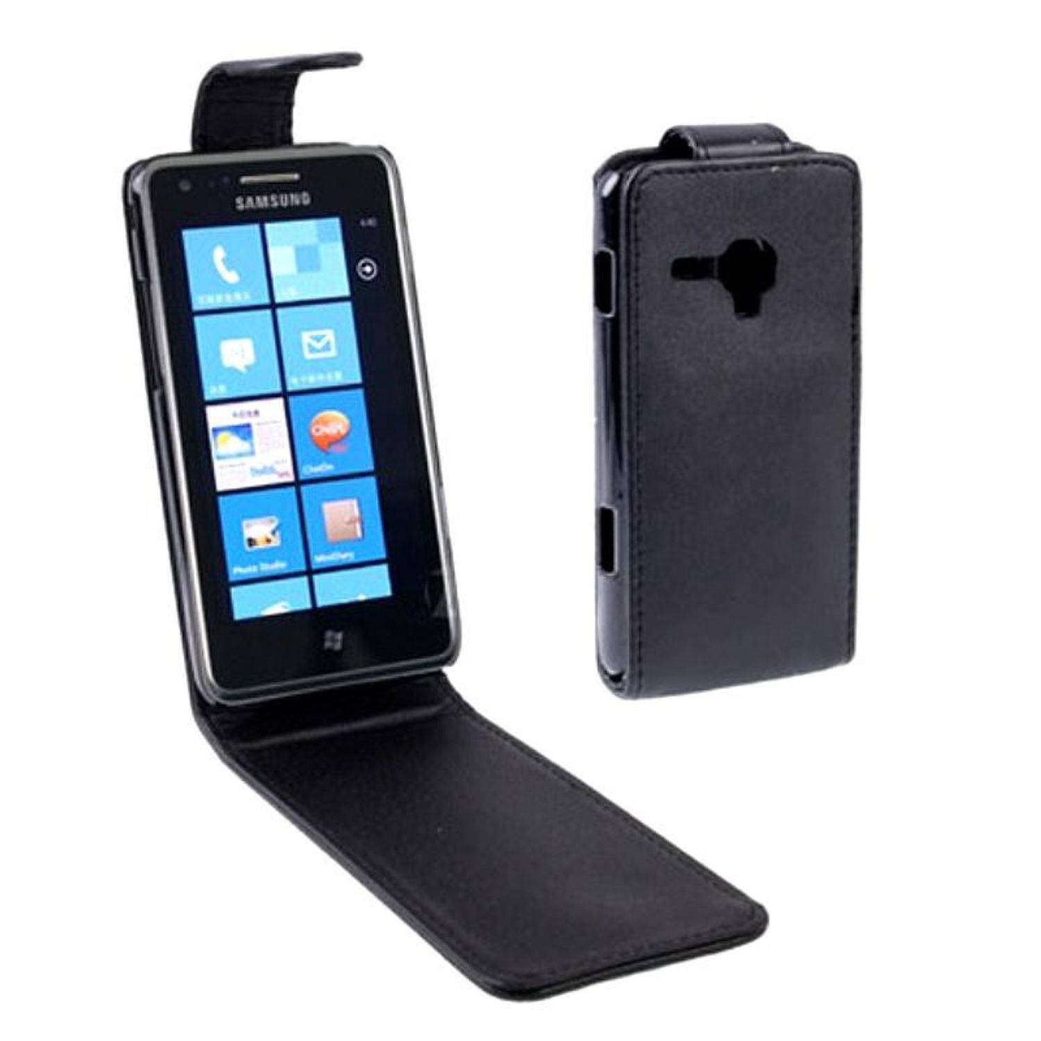 Samsung Omnia Handyhülle Backcover Schwarz