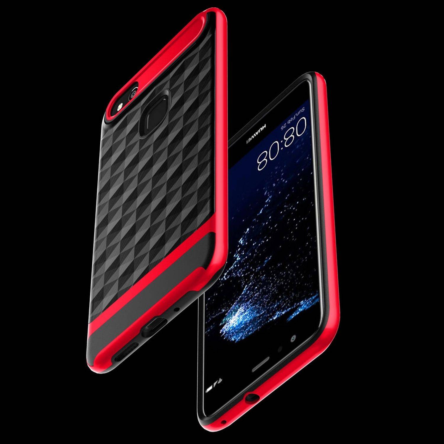 Huawei P10 Lite Handyhülle Backcover Rot