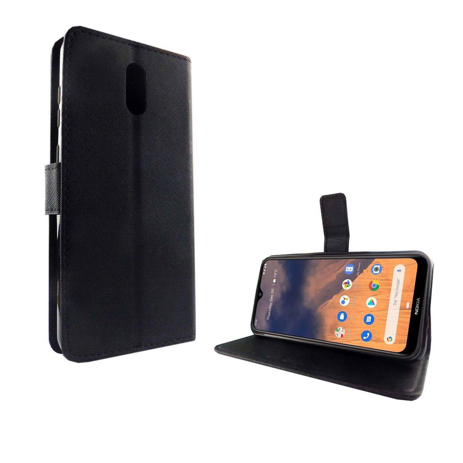 Nokia 2.3 Handyhülle Bookcover Schwarz