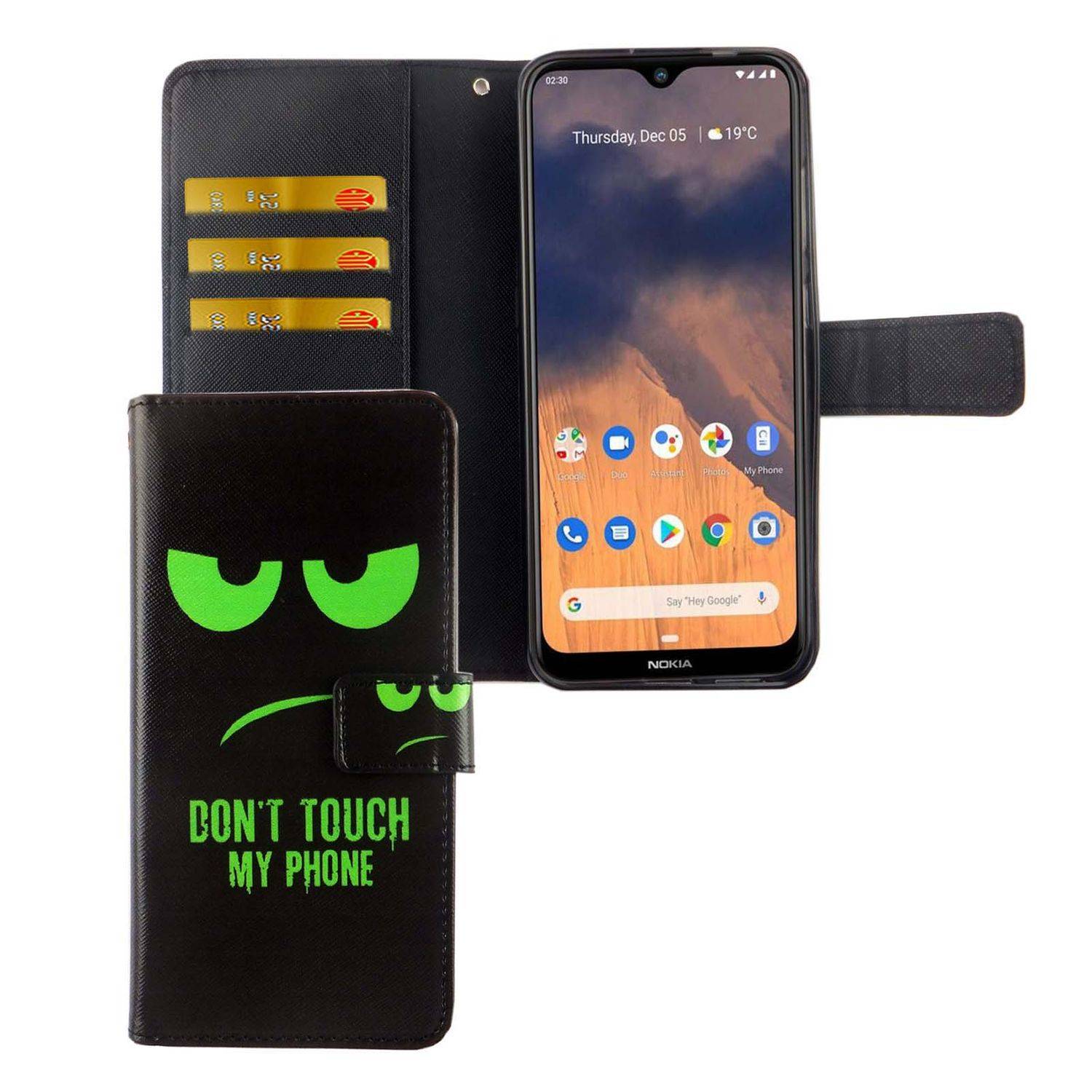 Nokia 2.3 Handyhülle Bookcover Schwarz