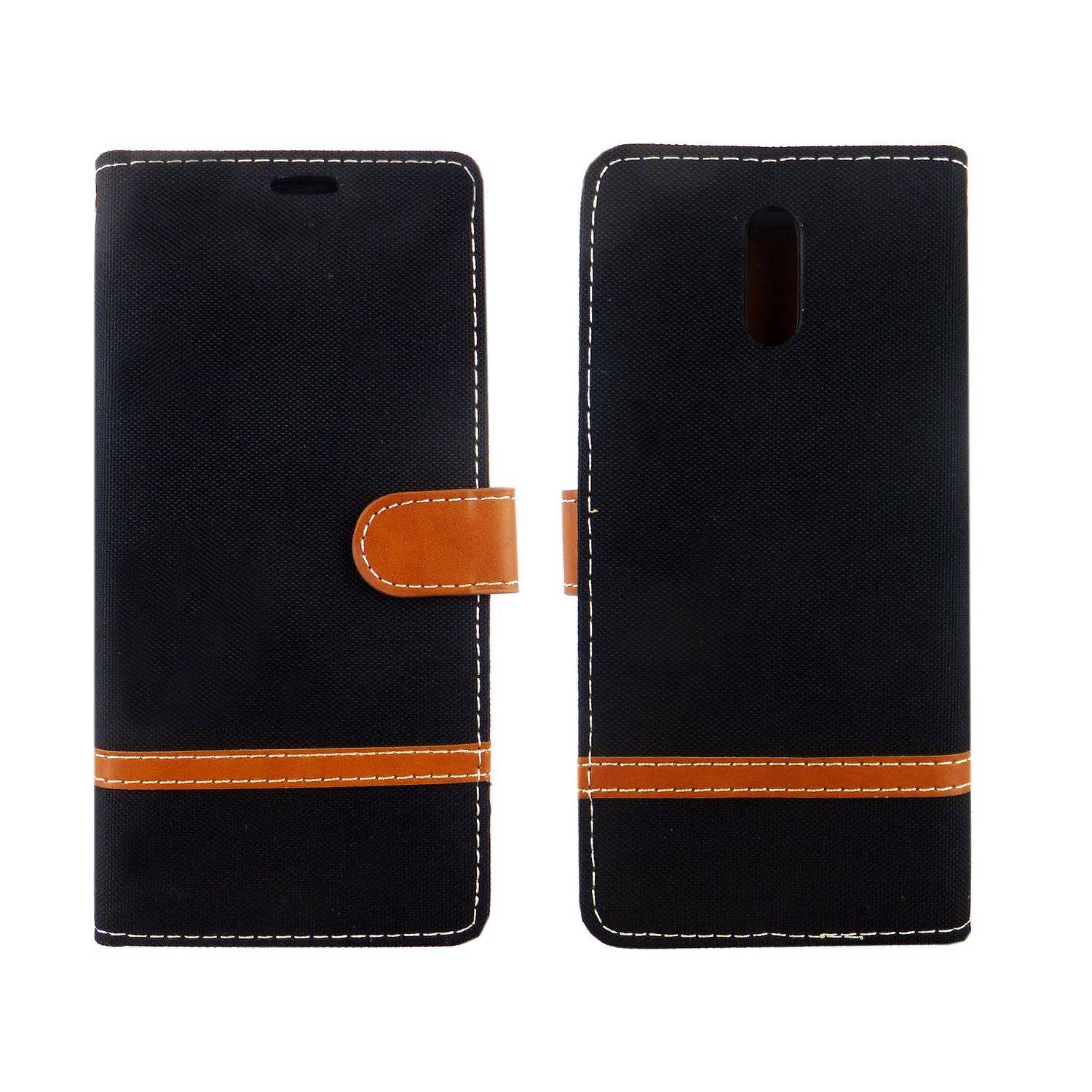 Nokia 2.3 Handyhülle Bookcover Schwarz