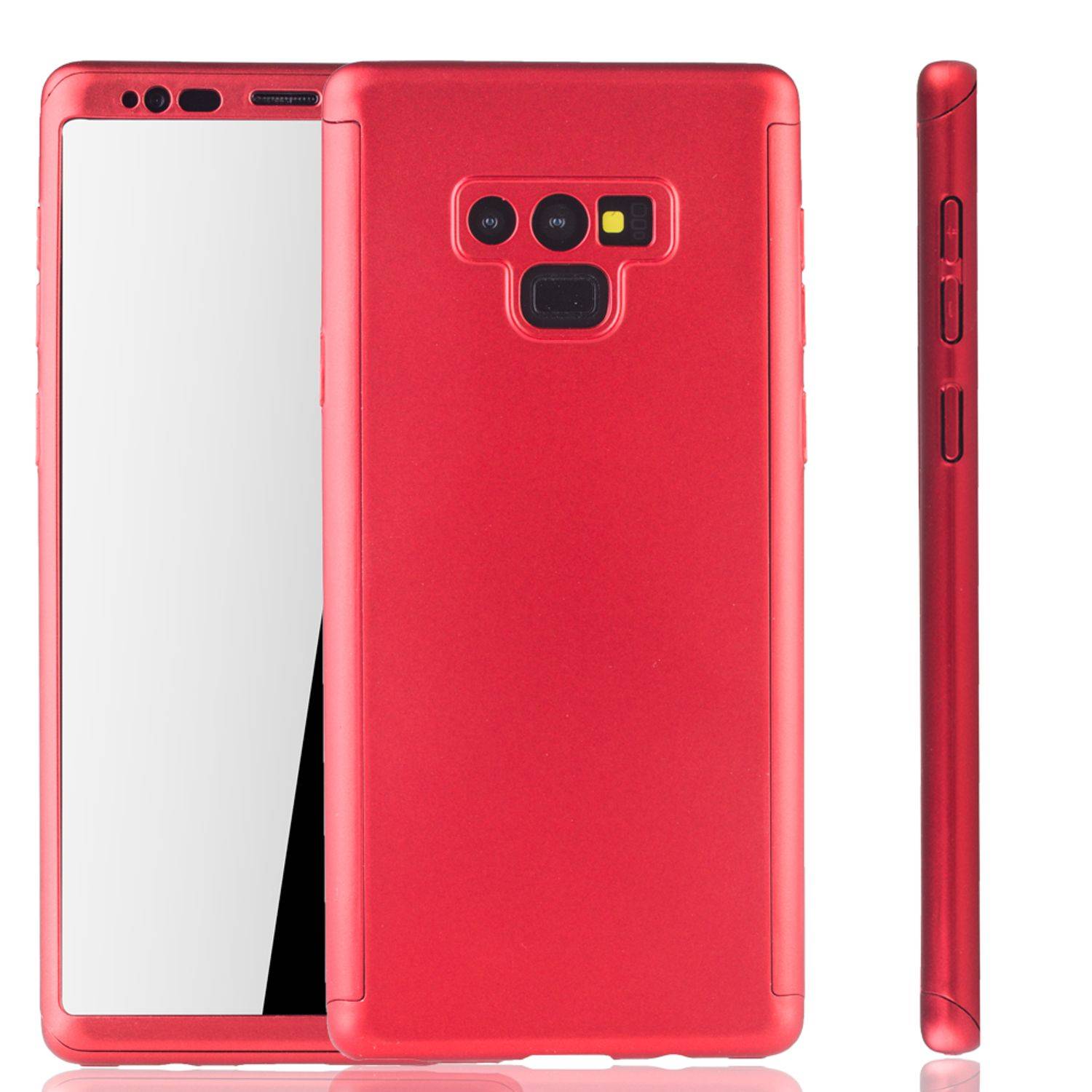 Samsung Galaxy Note 9 Handyhülle 360 Grad Schutz Full Cover Rot