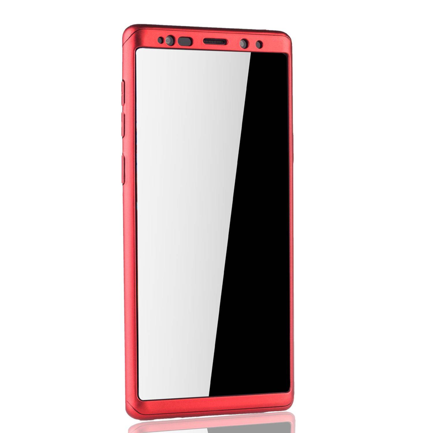 Samsung Galaxy Note 9 Handyhülle 360 Grad Schutz Full Cover Rot