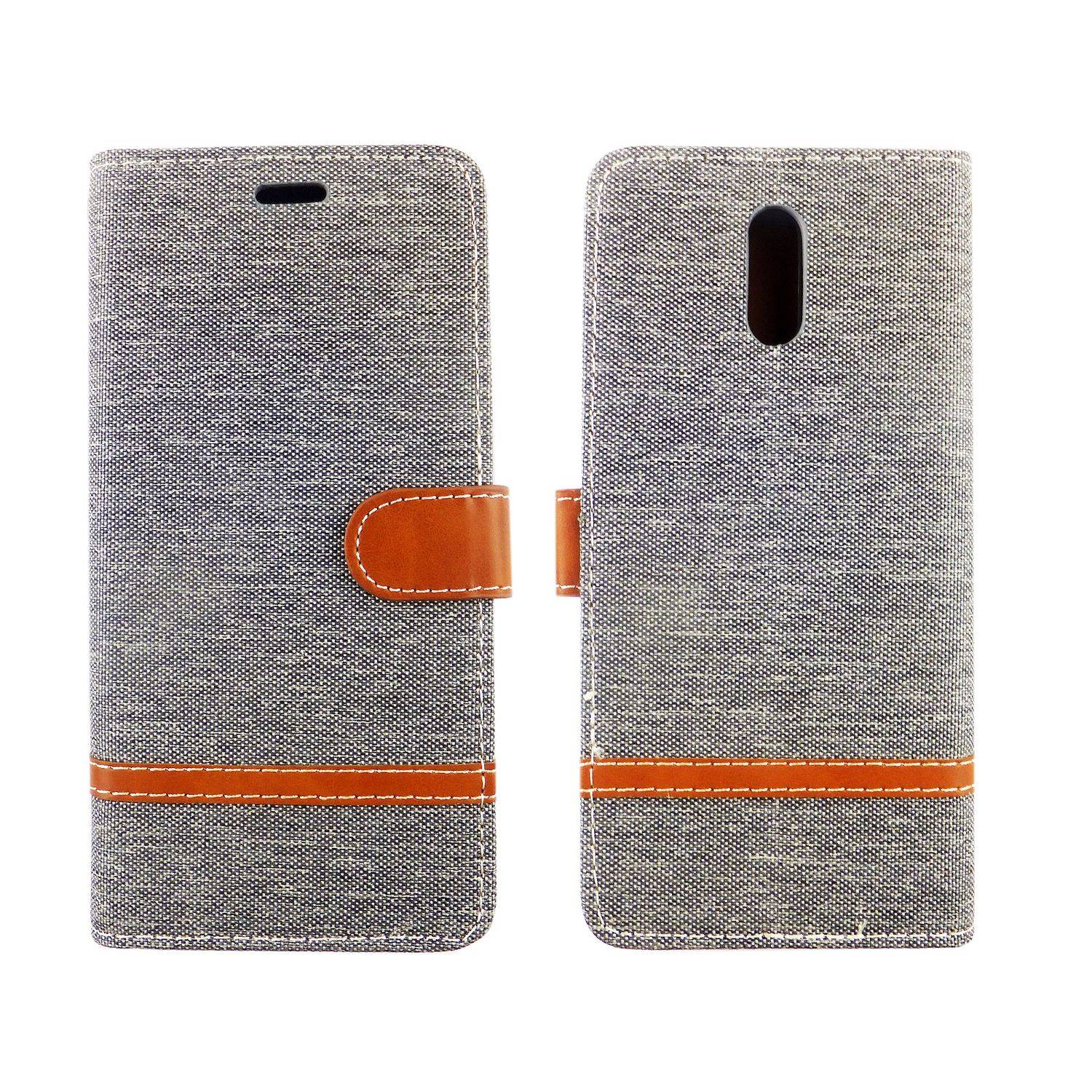Nokia 2.3 Handyhülle Bookcover Grau