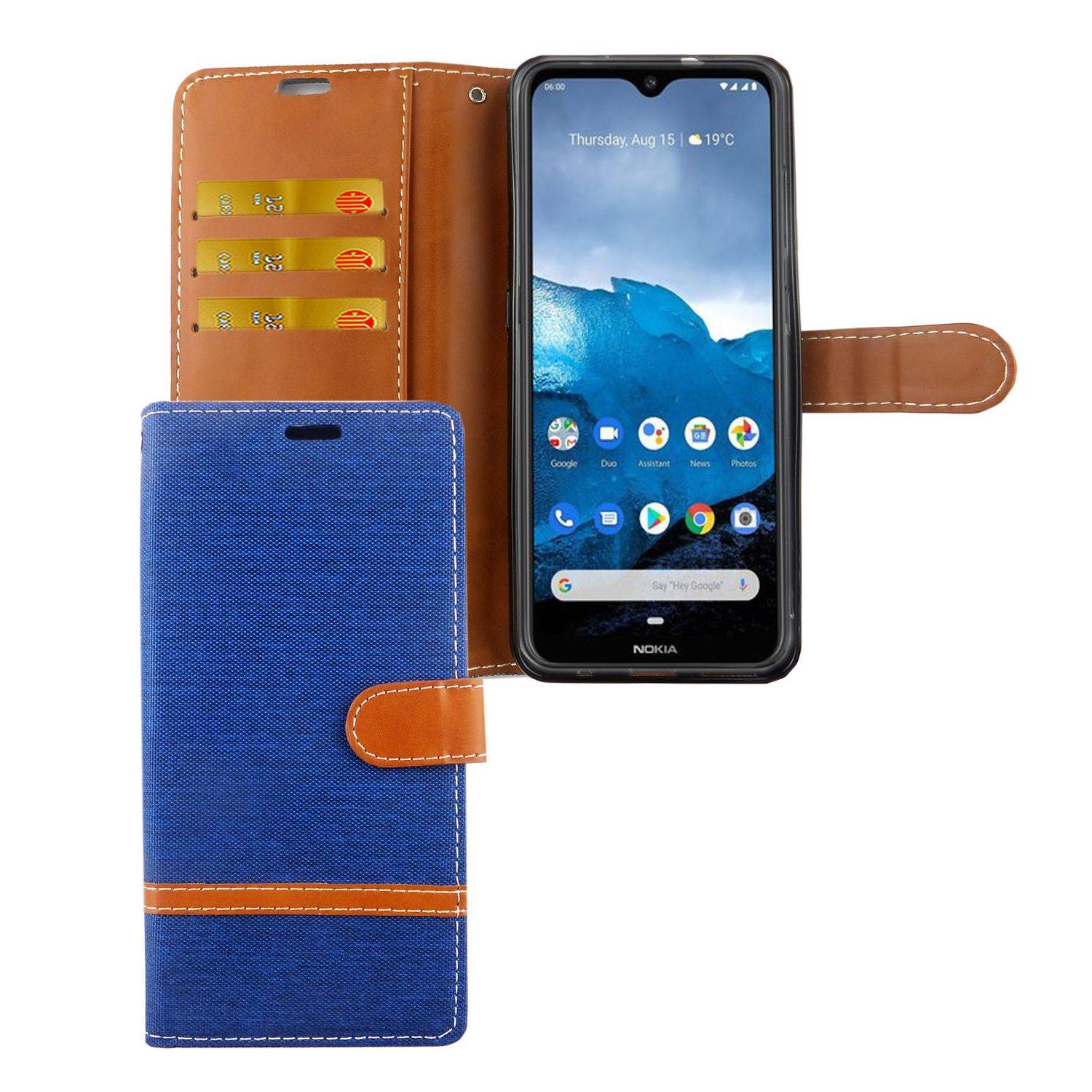 Nokia 6.2 Handyhülle Bookcover Blau