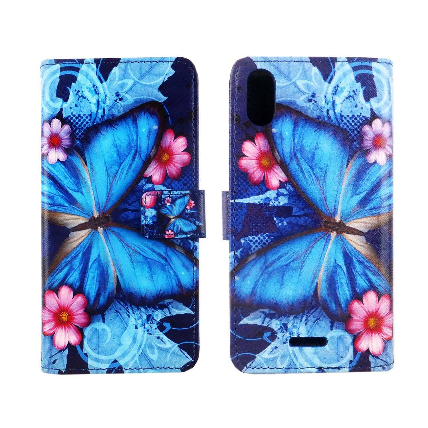 Wiko Y60 Handyhülle Bookcover Blau