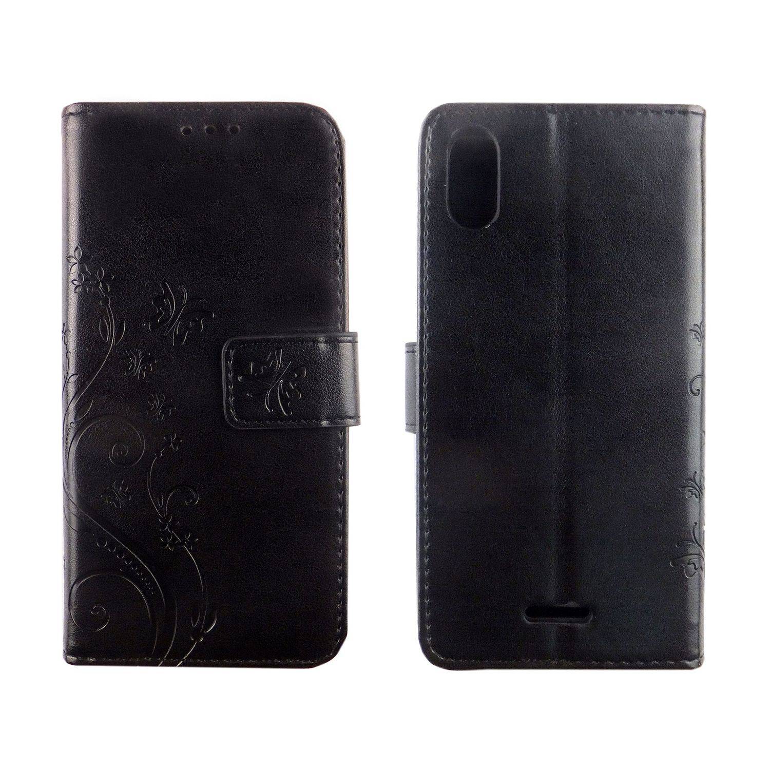 Wiko Y60 Handyhülle Bookcover Schwarz
