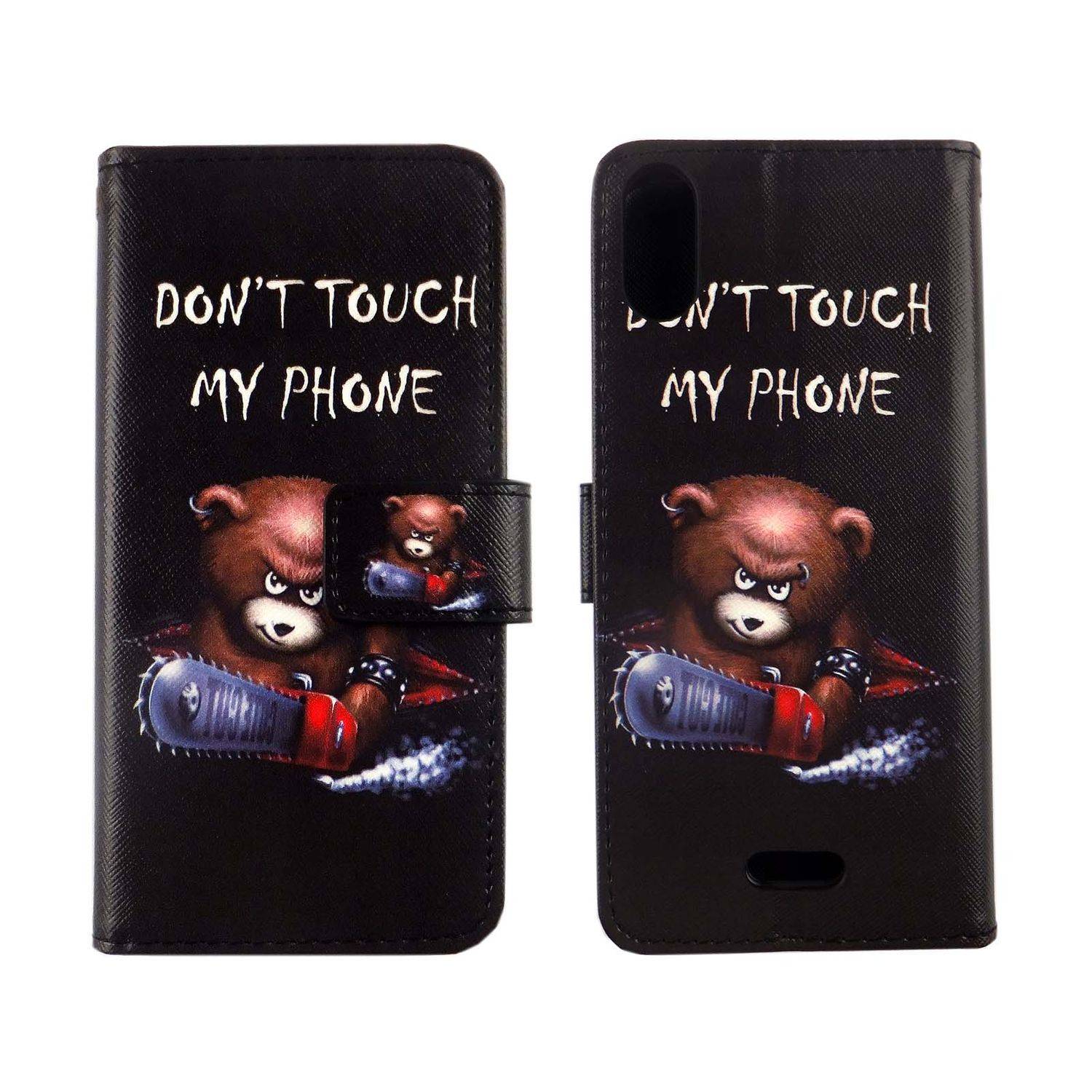 Wiko Y80 Handyhülle Bookcover Schwarz