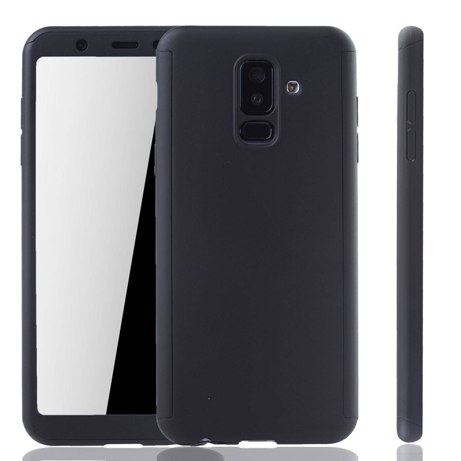 Samsung Galaxy A6 Plus (2018) Handyhülle 360 Grad Schutz Full Cover Schwarz