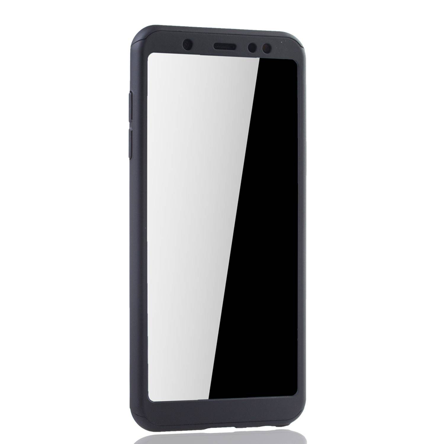 Samsung Galaxy A6 Plus (2018) Handyhülle 360 Grad Schutz Full Cover Schwarz