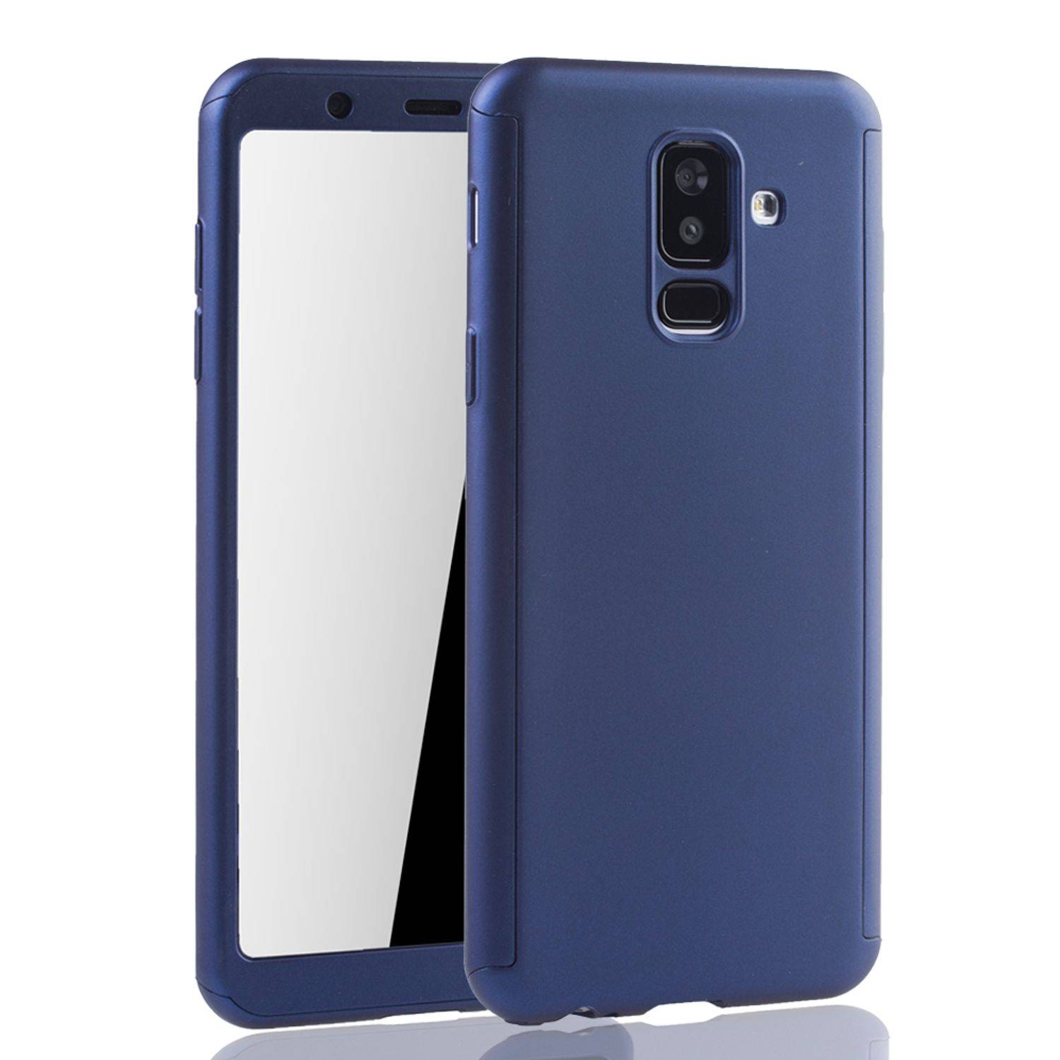 Samsung Galaxy A6 Plus (2018) Handyhülle 360 Grad Schutz Full Cover Blau