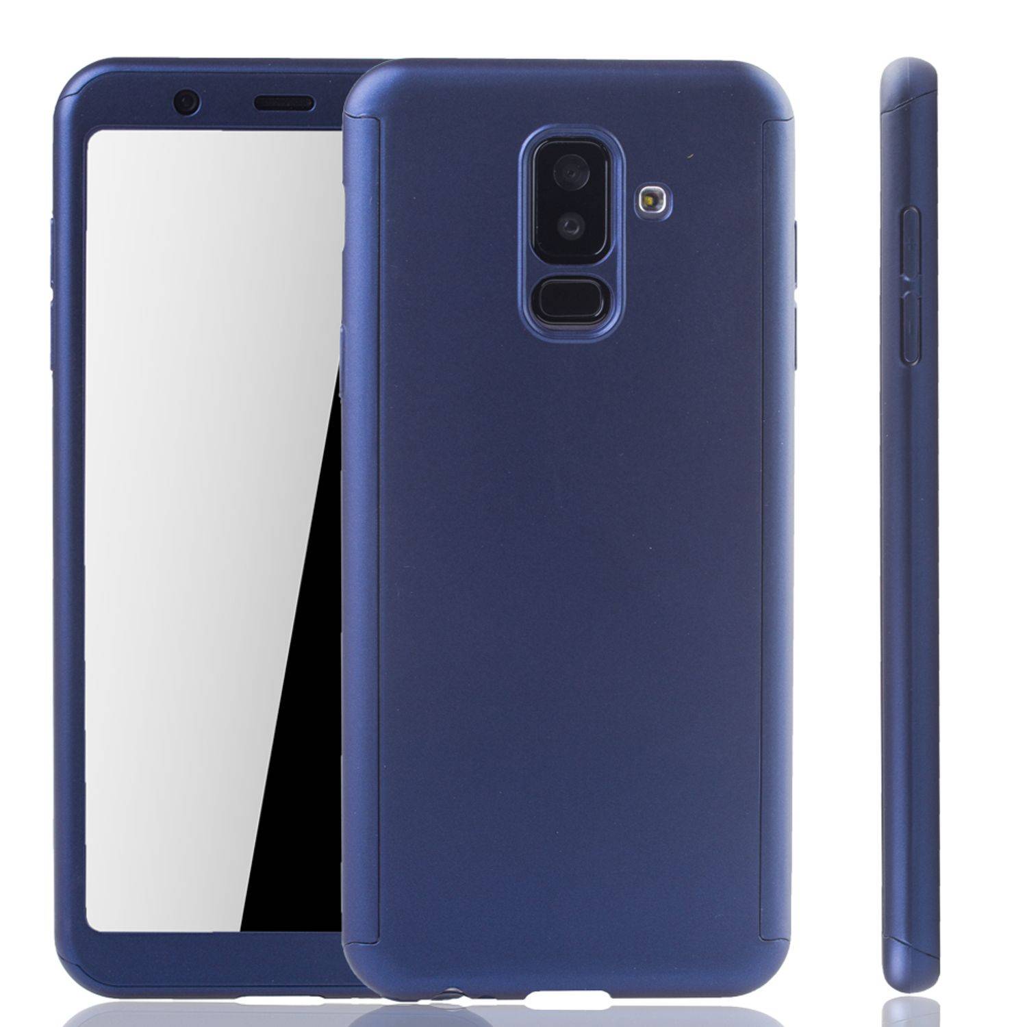 Samsung Galaxy A6 Plus (2018) Handyhülle 360 Grad Schutz Full Cover Blau