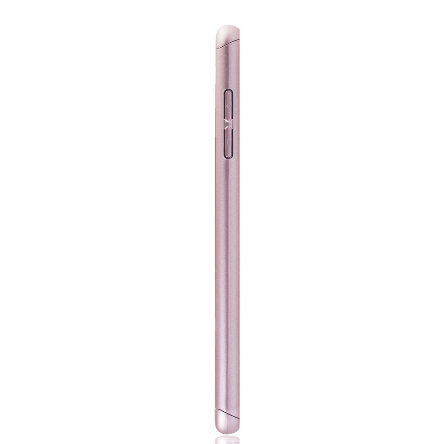 Samsung Galaxy A6 Plus (2018) Handyhülle 360 Grad Schutz Full Cover Rosa
