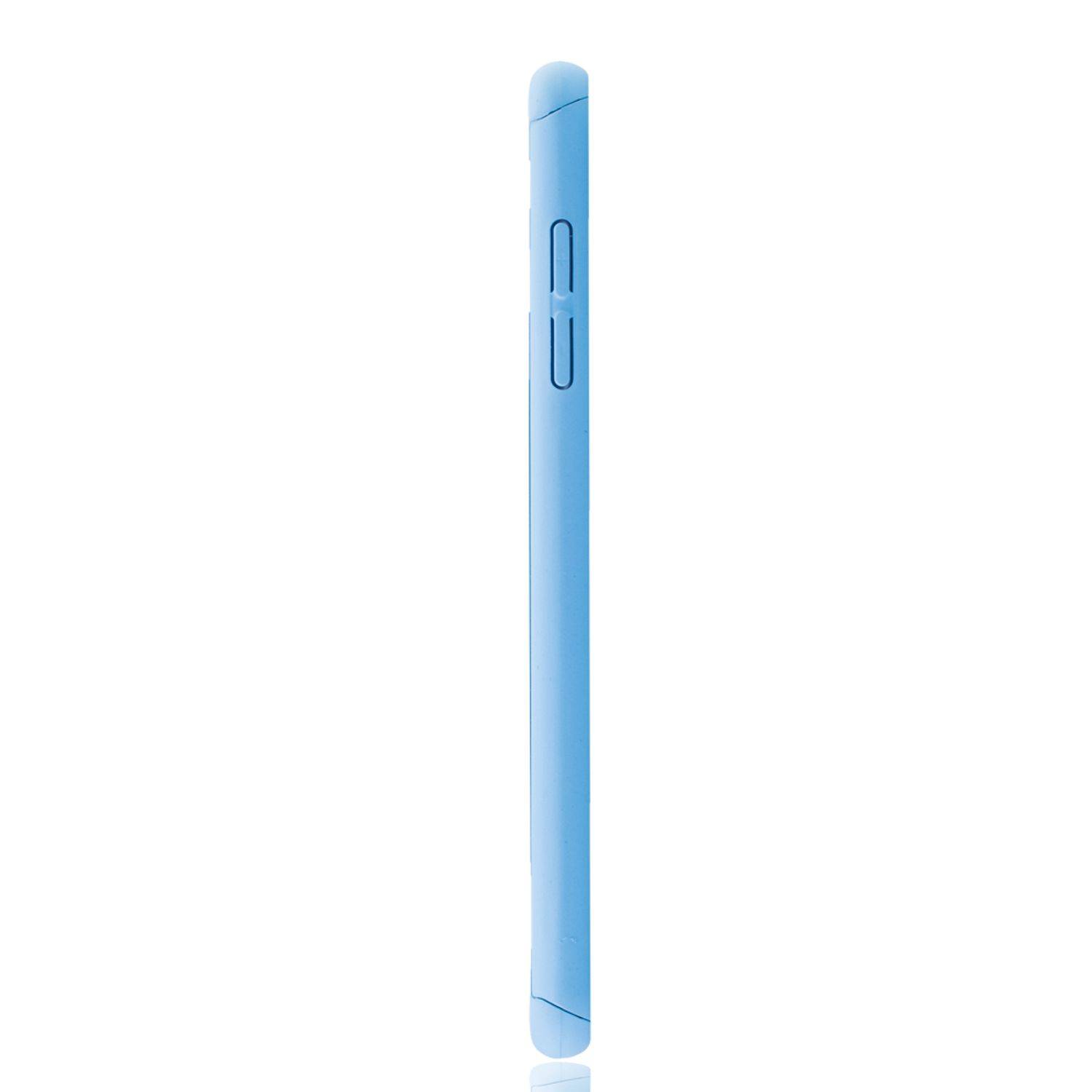 Samsung Galaxy A6 Plus (2018) Handyhülle 360 Grad Schutz Full Cover Blau