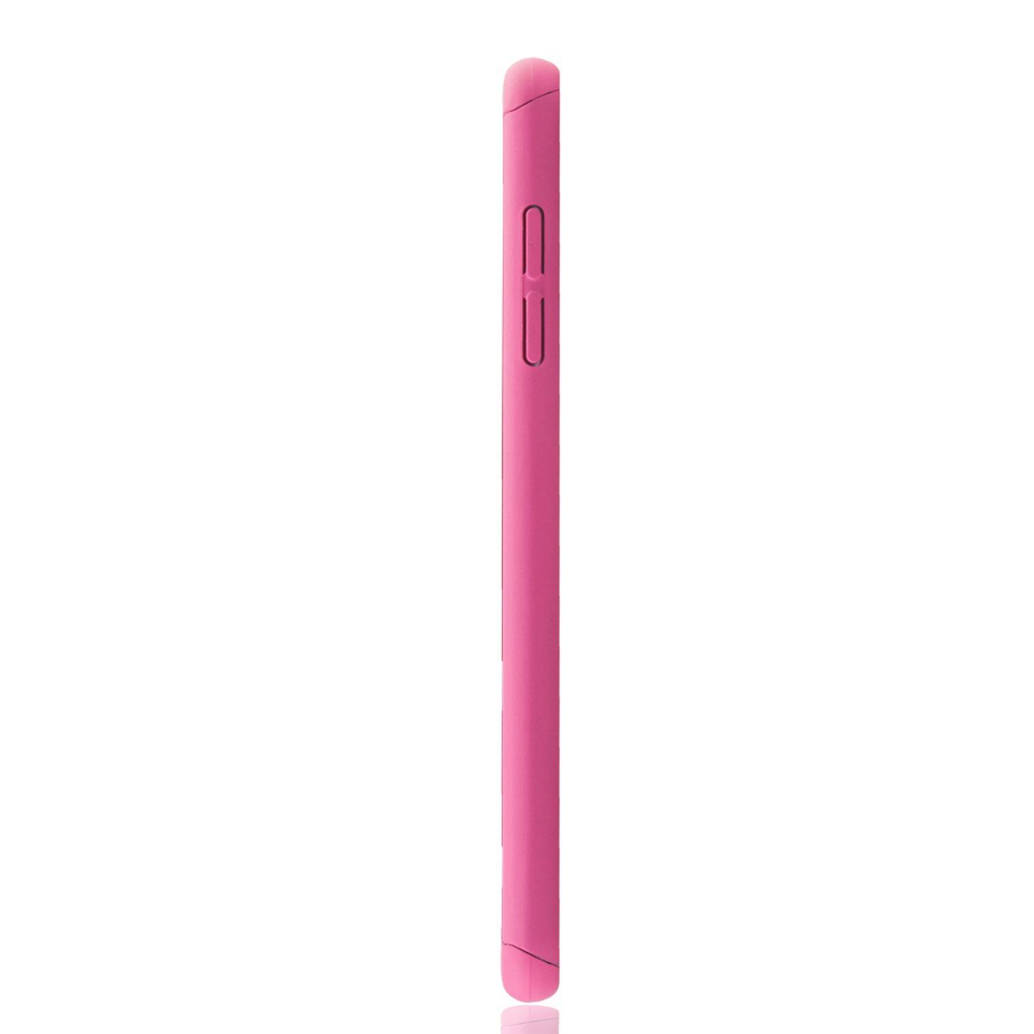Samsung Galaxy A6 Plus (2018) Handyhülle 360 Grad Schutz Full Cover Rosa