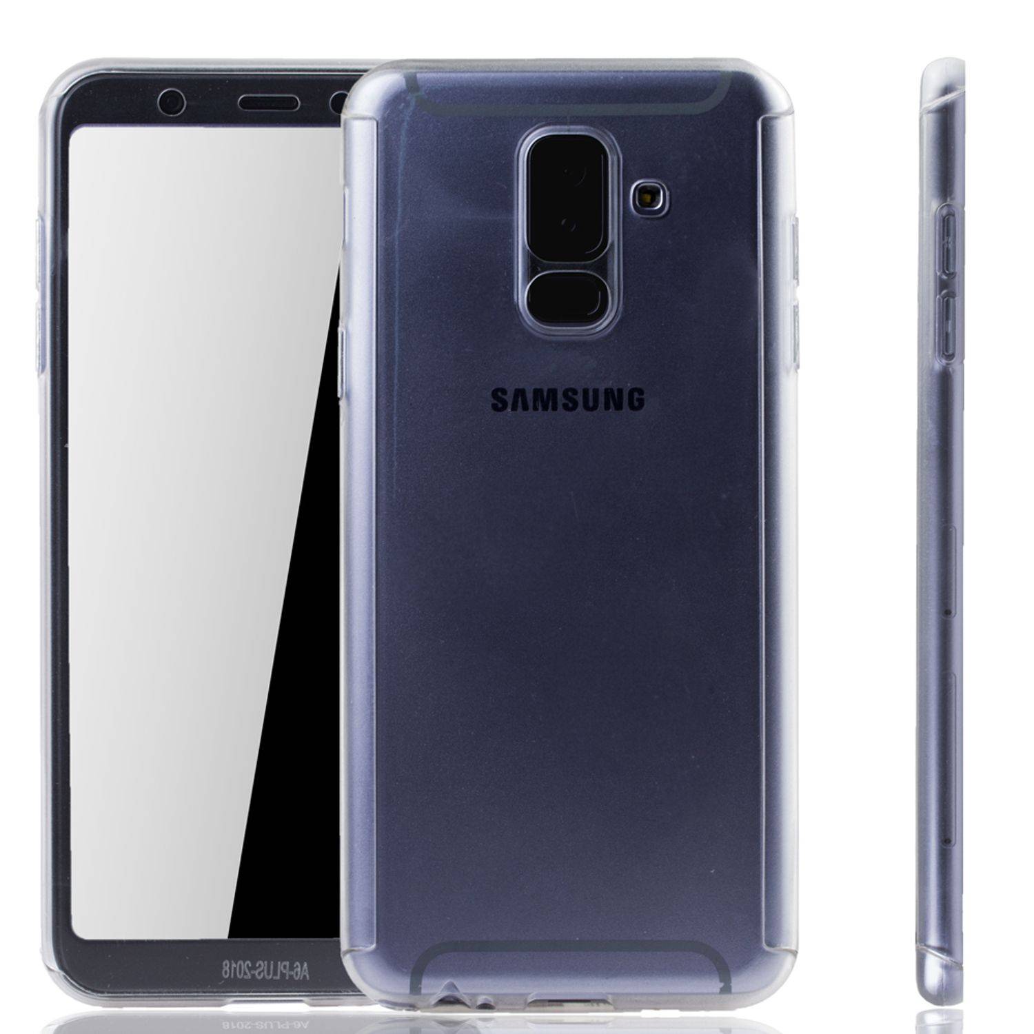 Samsung Galaxy A6 Plus (2018) Handyhülle 360 Grad Schutz Full Cover Transparent