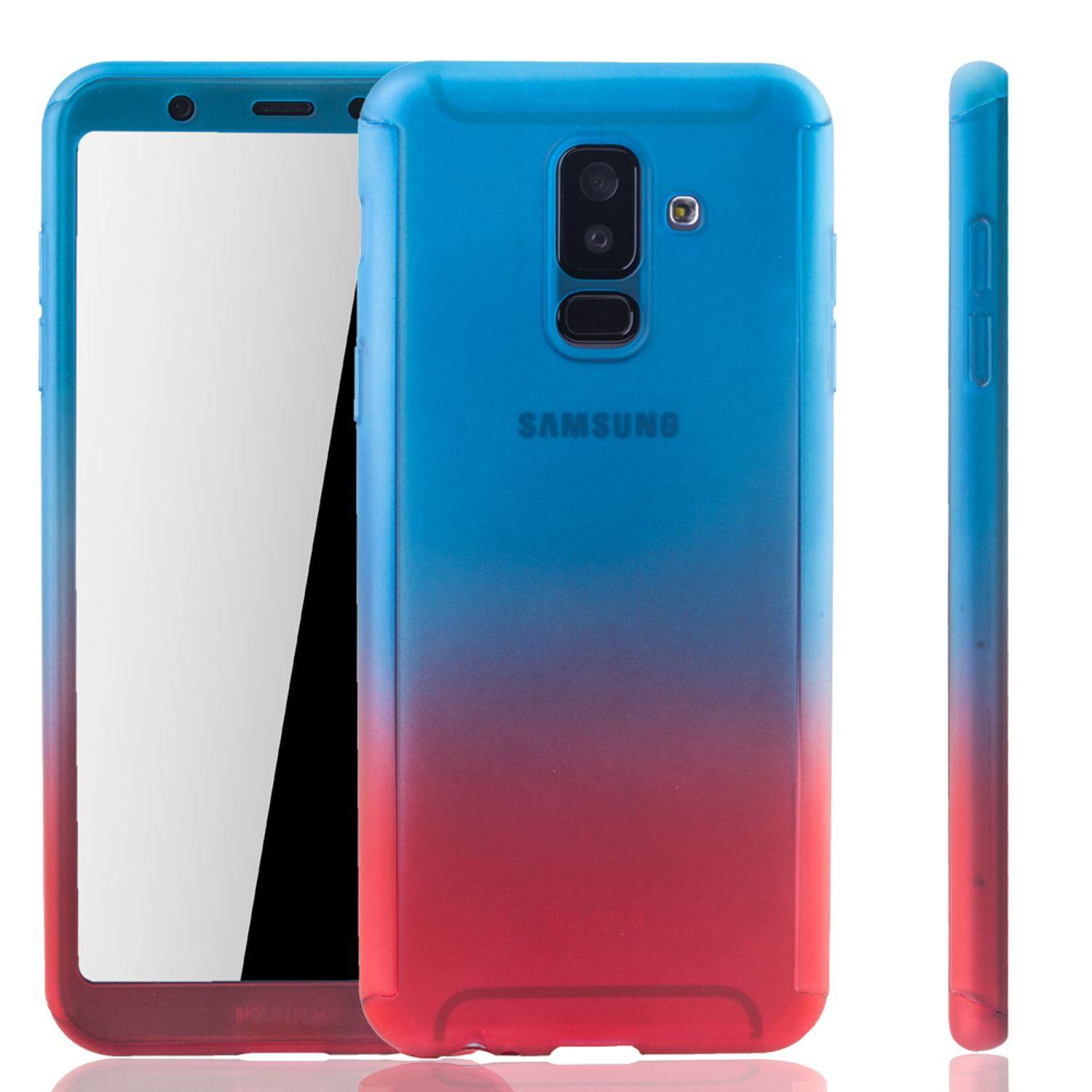 Samsung Galaxy A6 Plus (2018) Handyhülle 360 Grad Schutz Full Cover Mehrfarbig