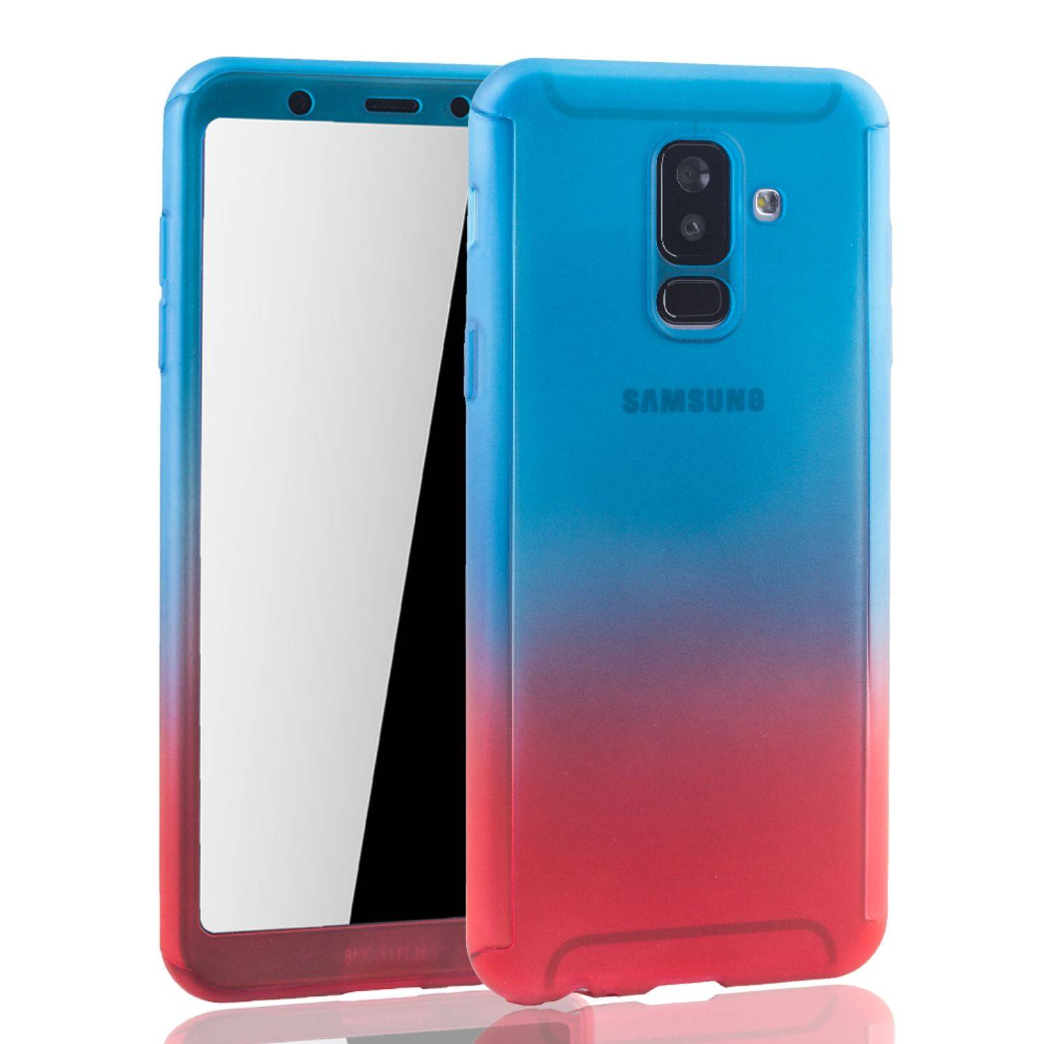 Samsung Galaxy A6 Plus (2018) Handyhülle 360 Grad Schutz Full Cover Mehrfarbig