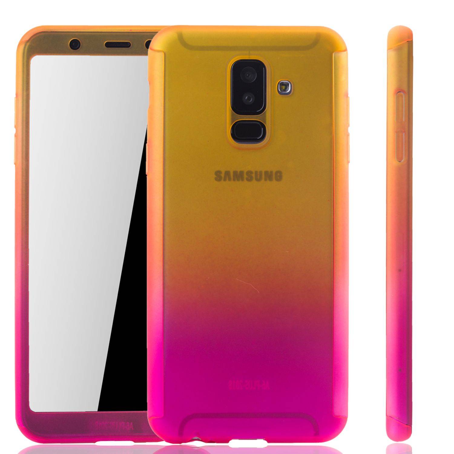 Samsung Galaxy A6 Plus (2018) Handyhülle 360 Grad Schutz Full Cover Mehrfarbig