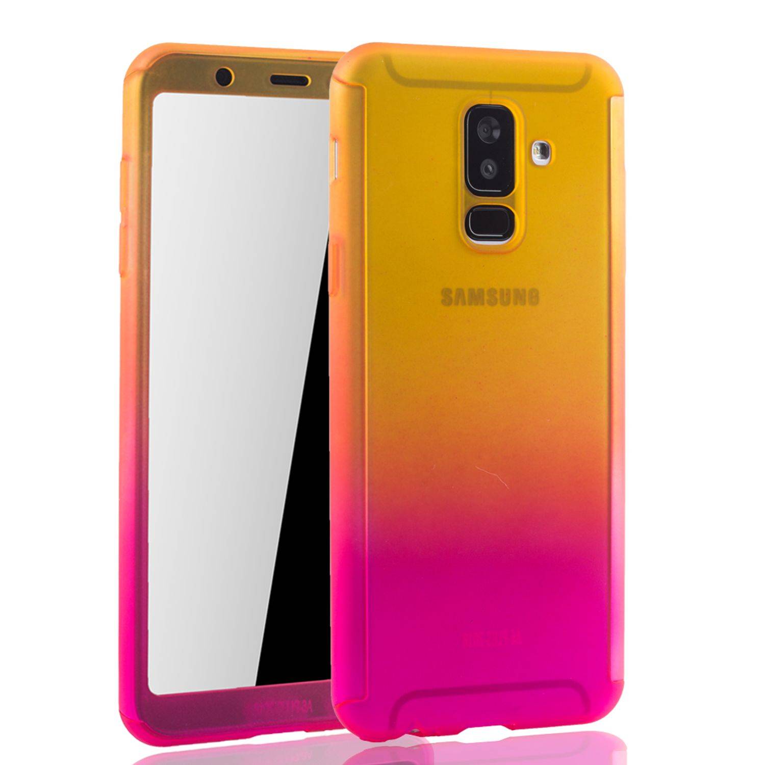 Samsung Galaxy A6 Plus (2018) Handyhülle 360 Grad Schutz Full Cover Mehrfarbig