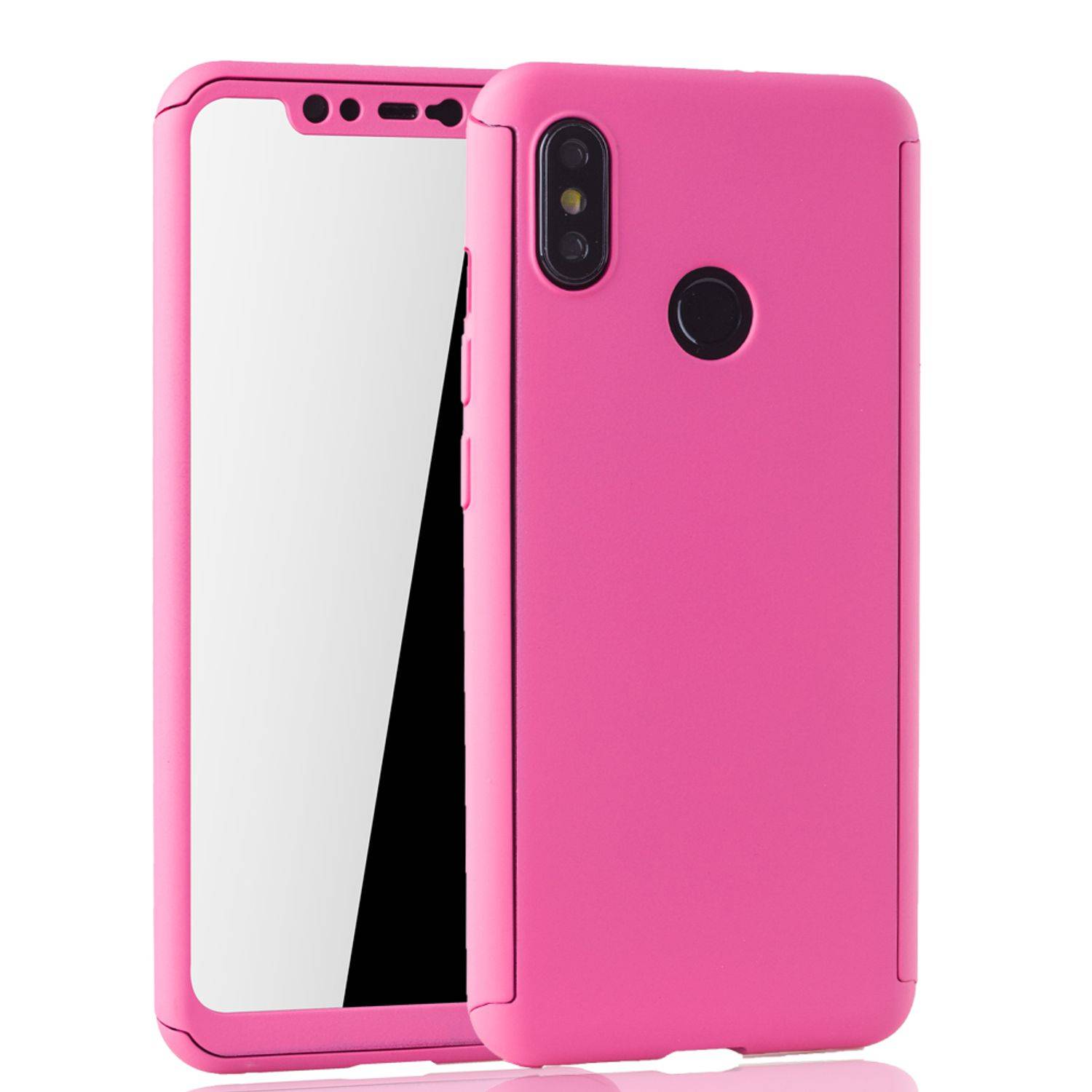 Xiaomi Mi 8 Handyhülle 360 Grad Schutz Full Cover Rosa