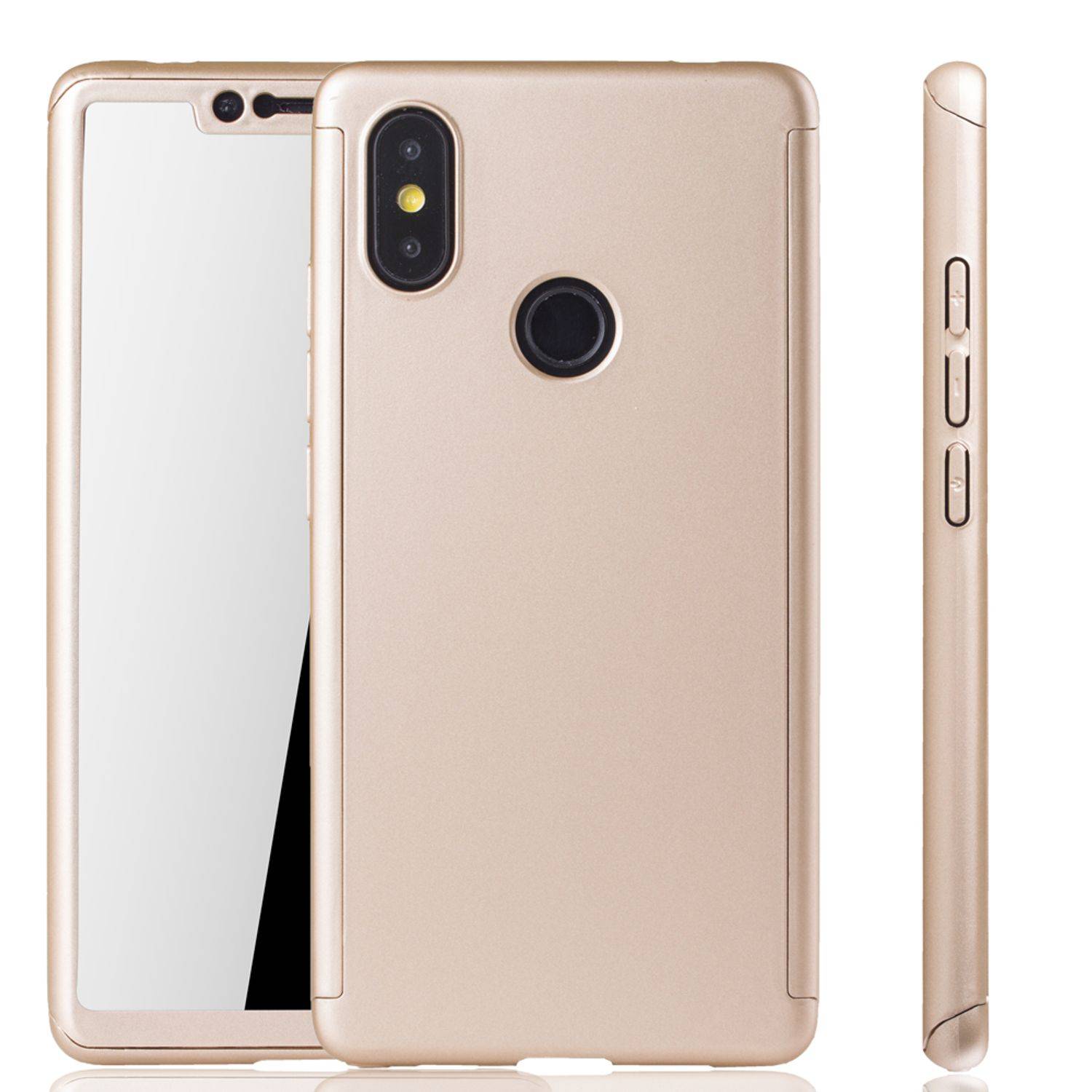 Xiaomi Mi 8 SE Handyhülle 360 Grad Schutz Full Cover Gold
