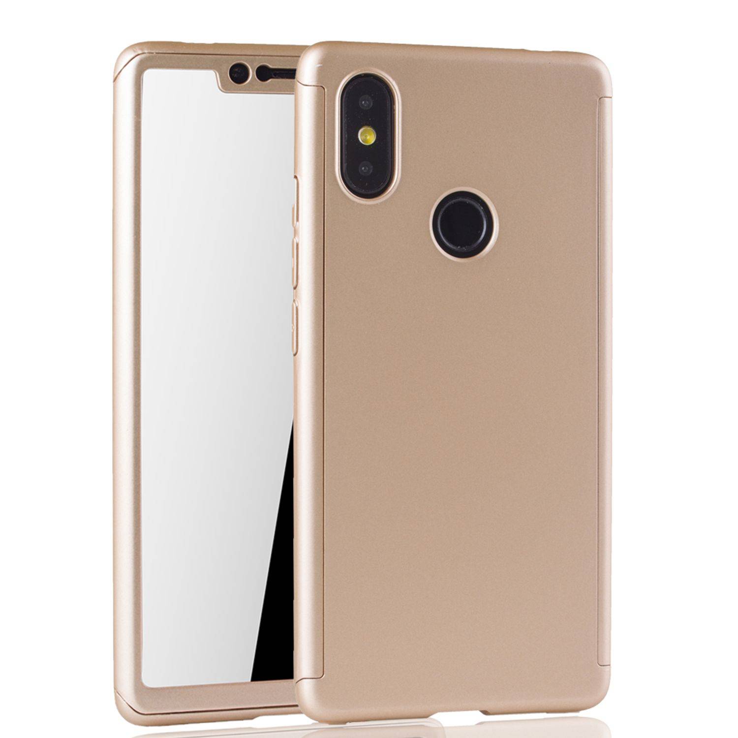 Xiaomi Mi 8 SE Handyhülle 360 Grad Schutz Full Cover Gold