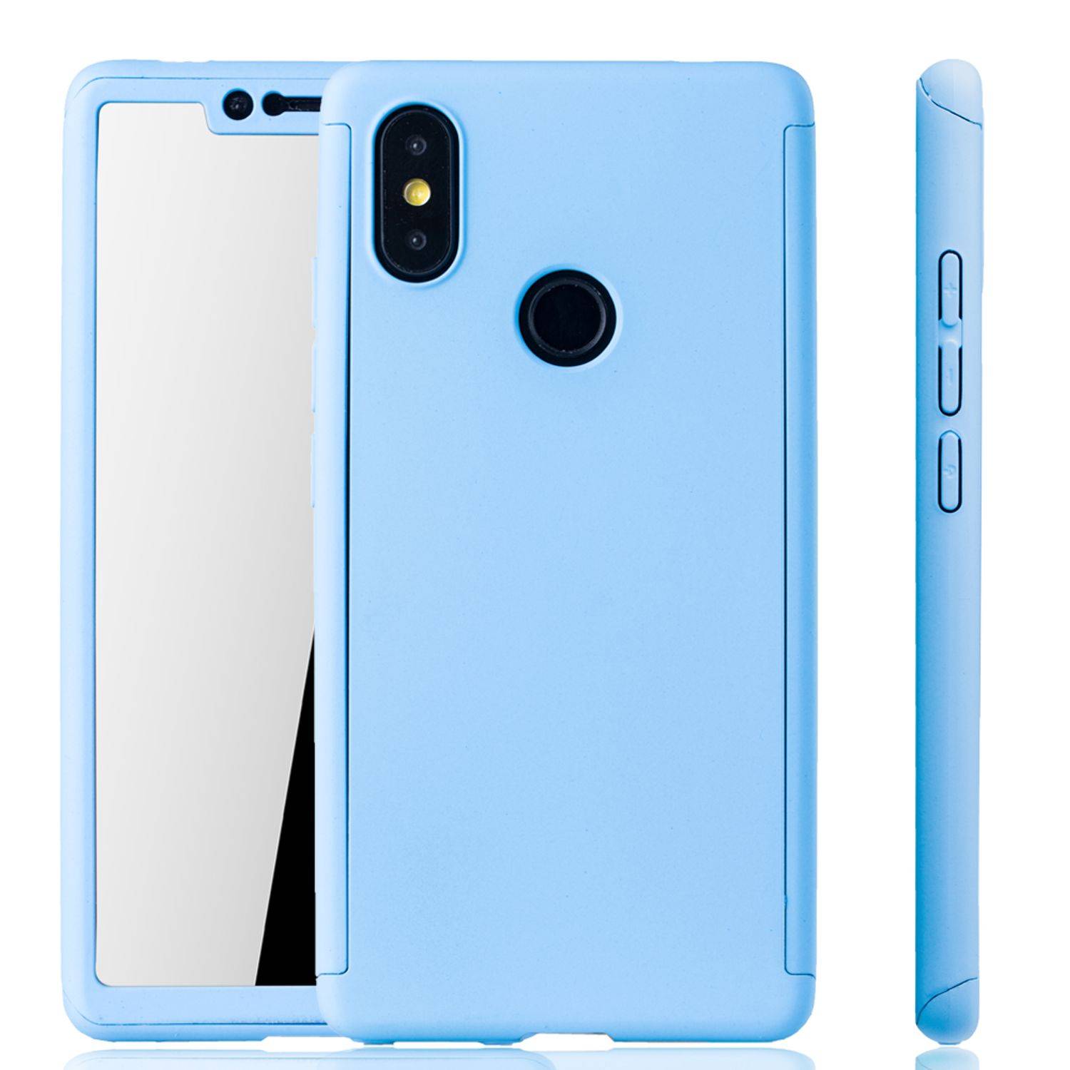 Xiaomi Mi 8 SE Handyhülle 360 Grad Schutz Full Cover Blau