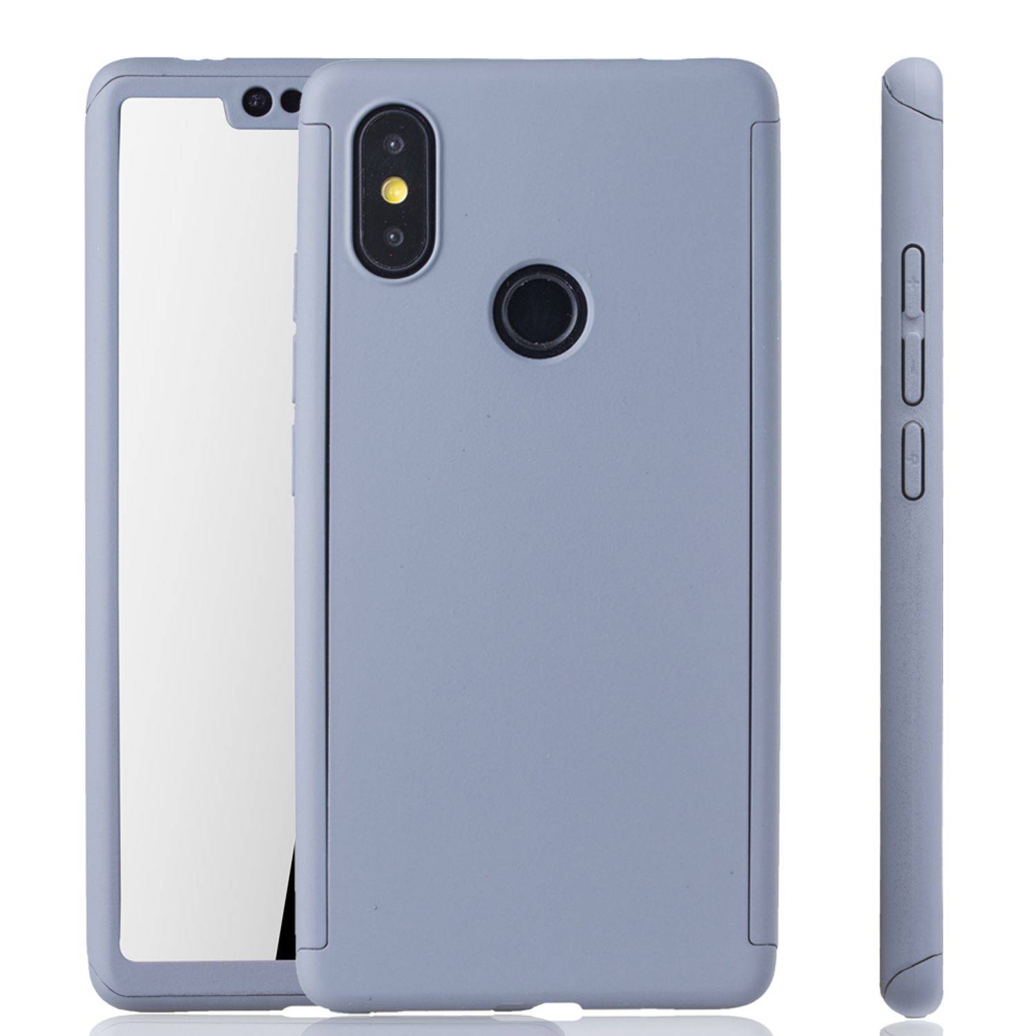 Xiaomi Mi 8 SE Handyhülle 360 Grad Schutz Full Cover Grau