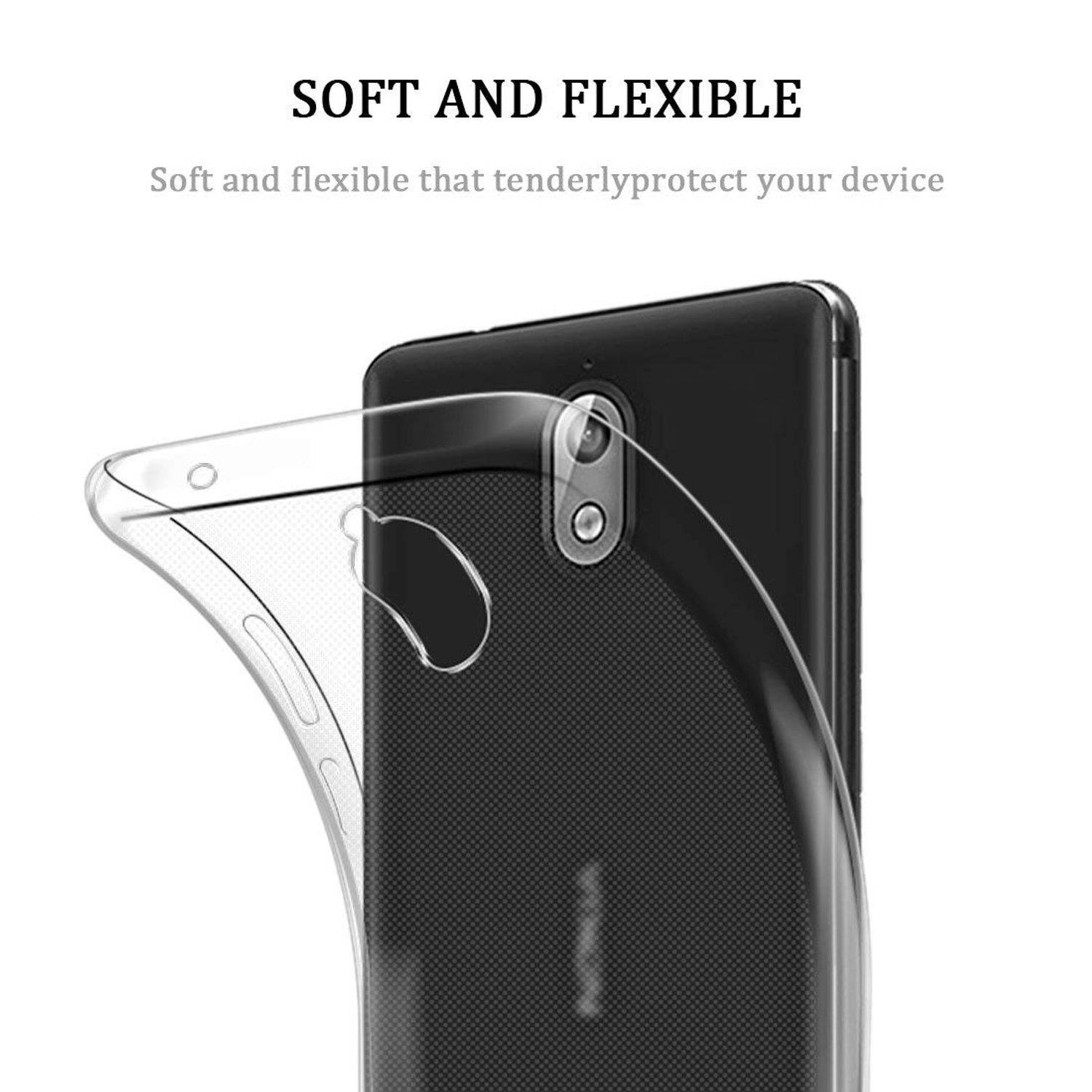 Nokia 3.1 Handyhülle Ultra Dünn Bumper Backcover Transparent