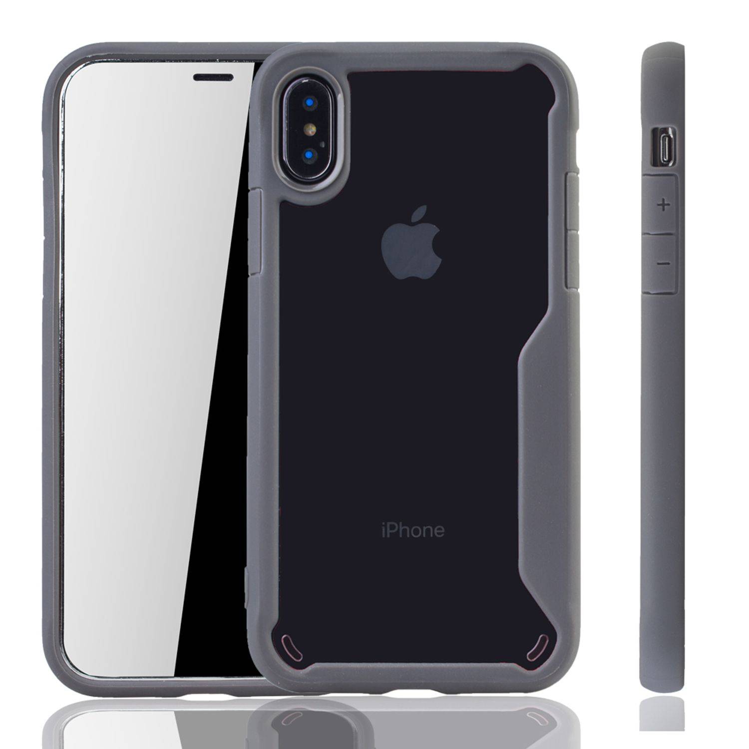 Apple iPhone X / iPhone XS Handyhülle Backcover Grau