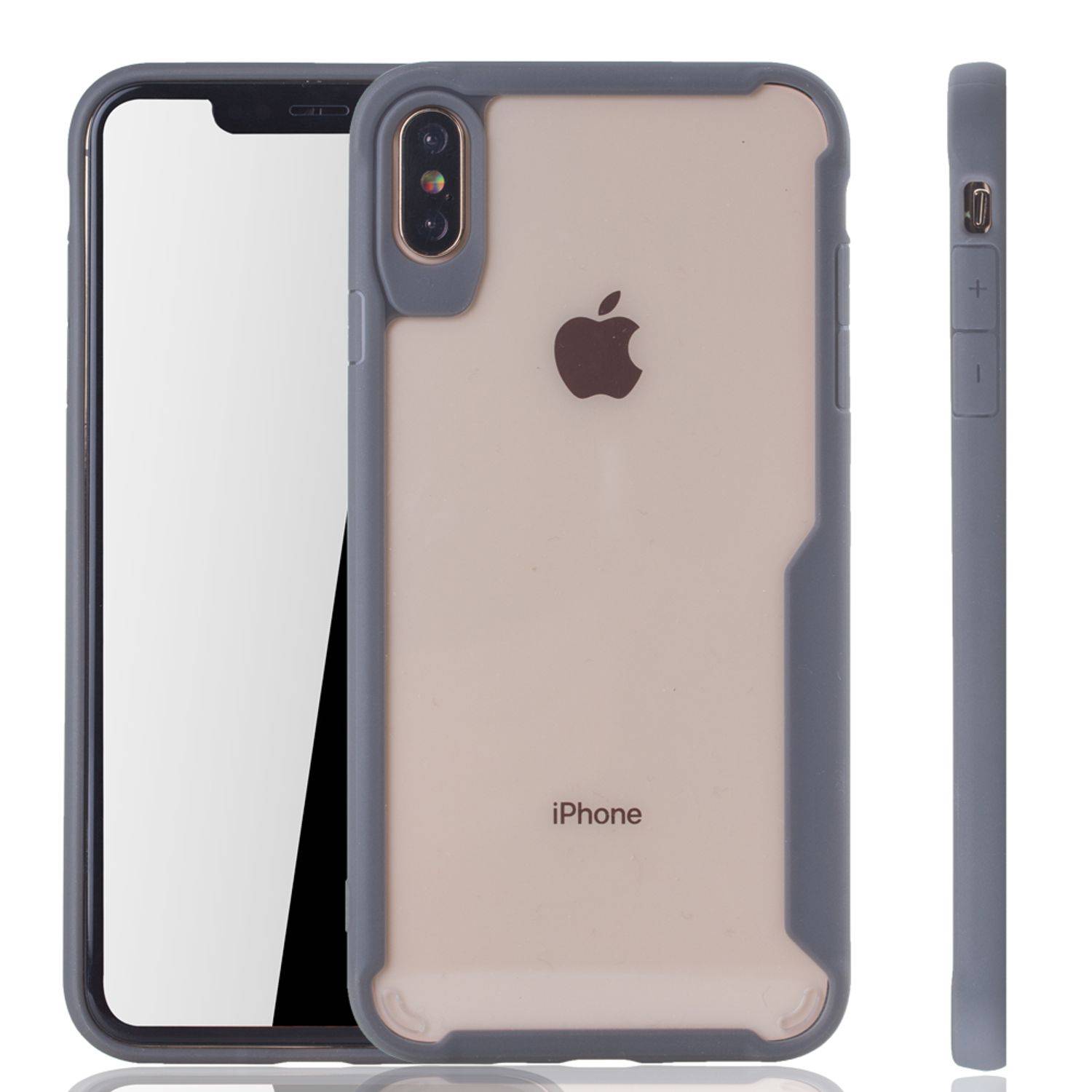 Apple iPhone XS Max Handyhülle Backcover Grau