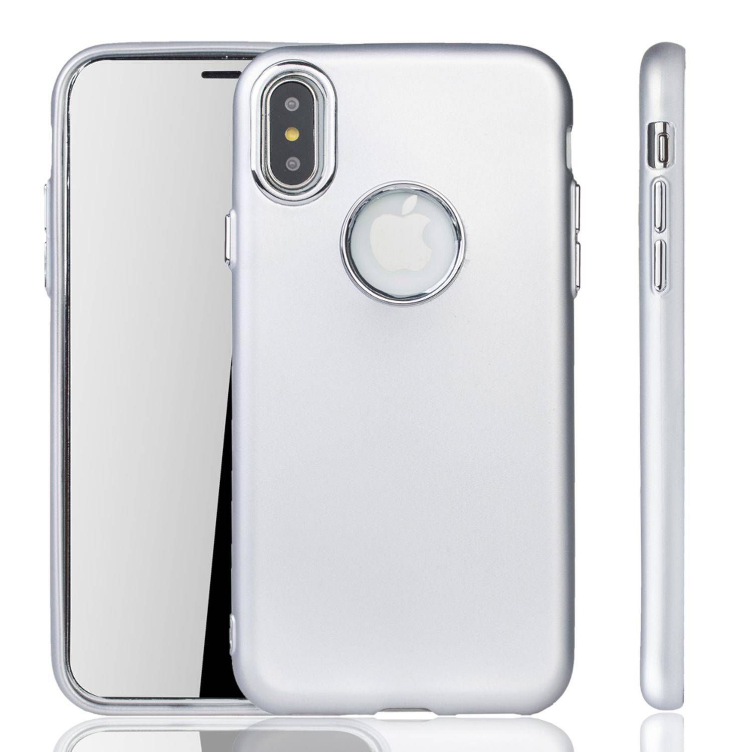 Apple iPhone X / iPhone XS Handyhülle Backcover Silber