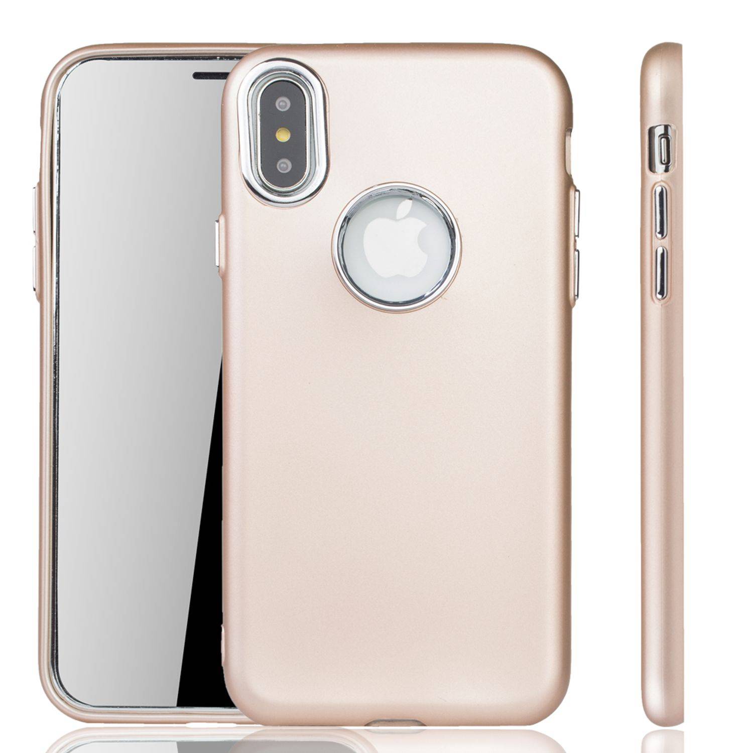 Apple iPhone X / iPhone XS Handyhülle Backcover Gold