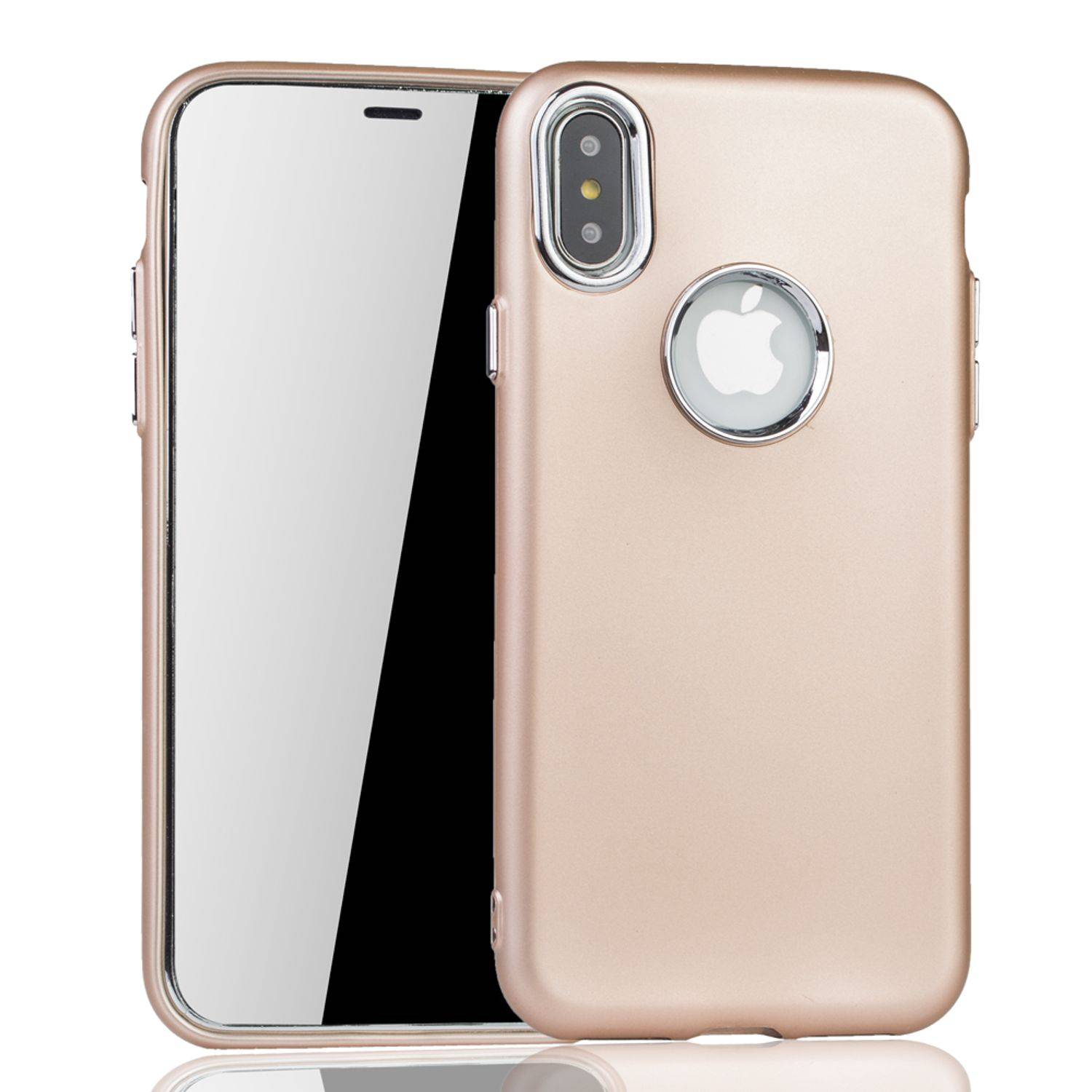 Apple iPhone X / iPhone XS Handyhülle Backcover Gold