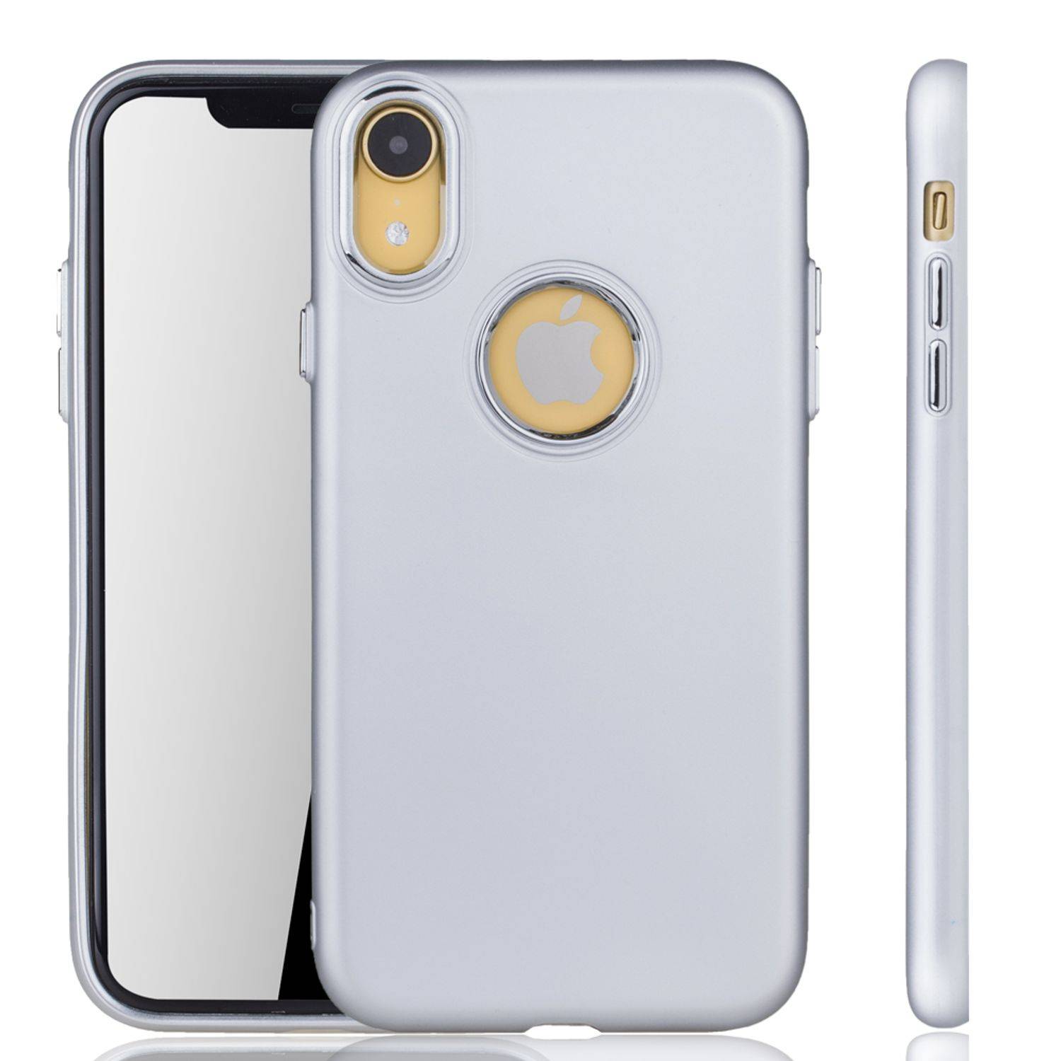 Apple iPhone XR Handyhülle Backcover Silber