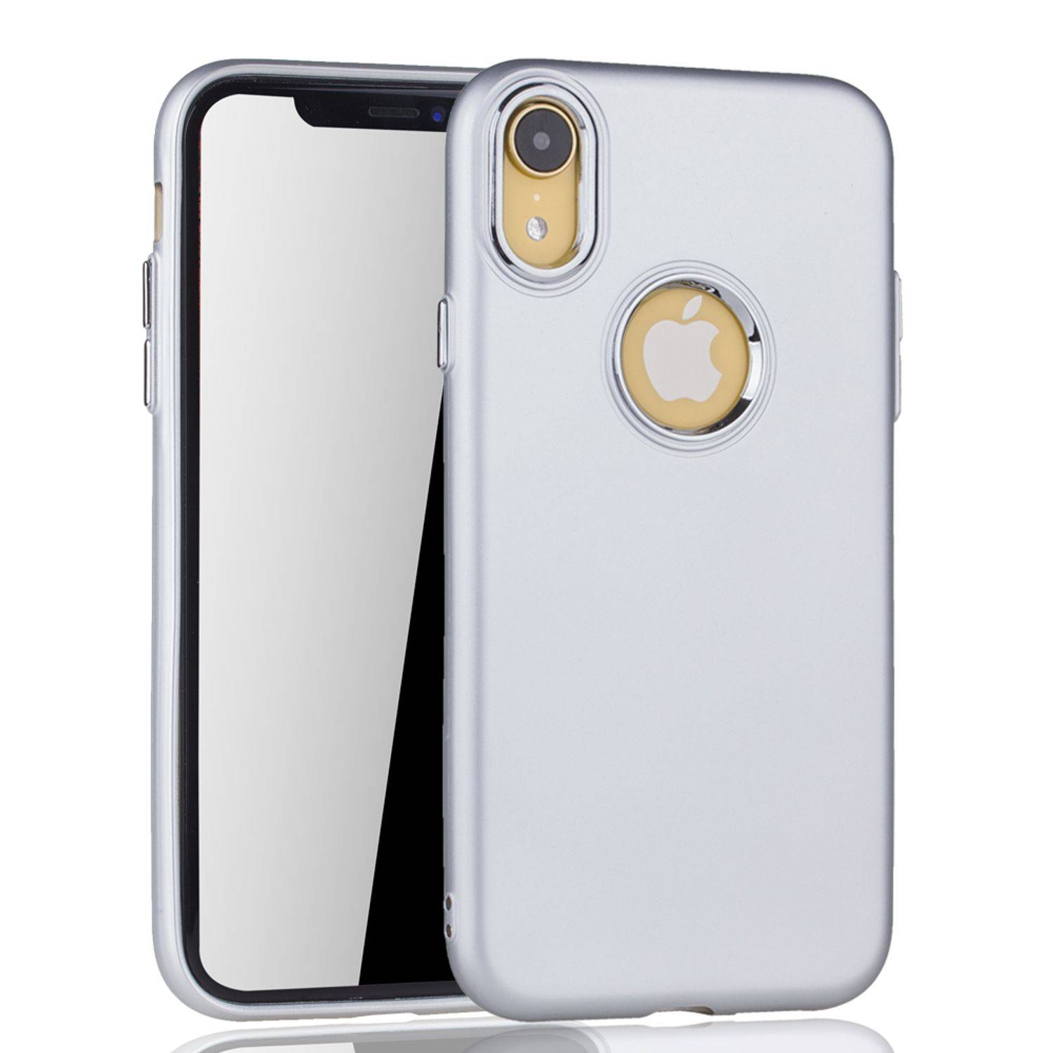 Apple iPhone XR Handyhülle Backcover Silber