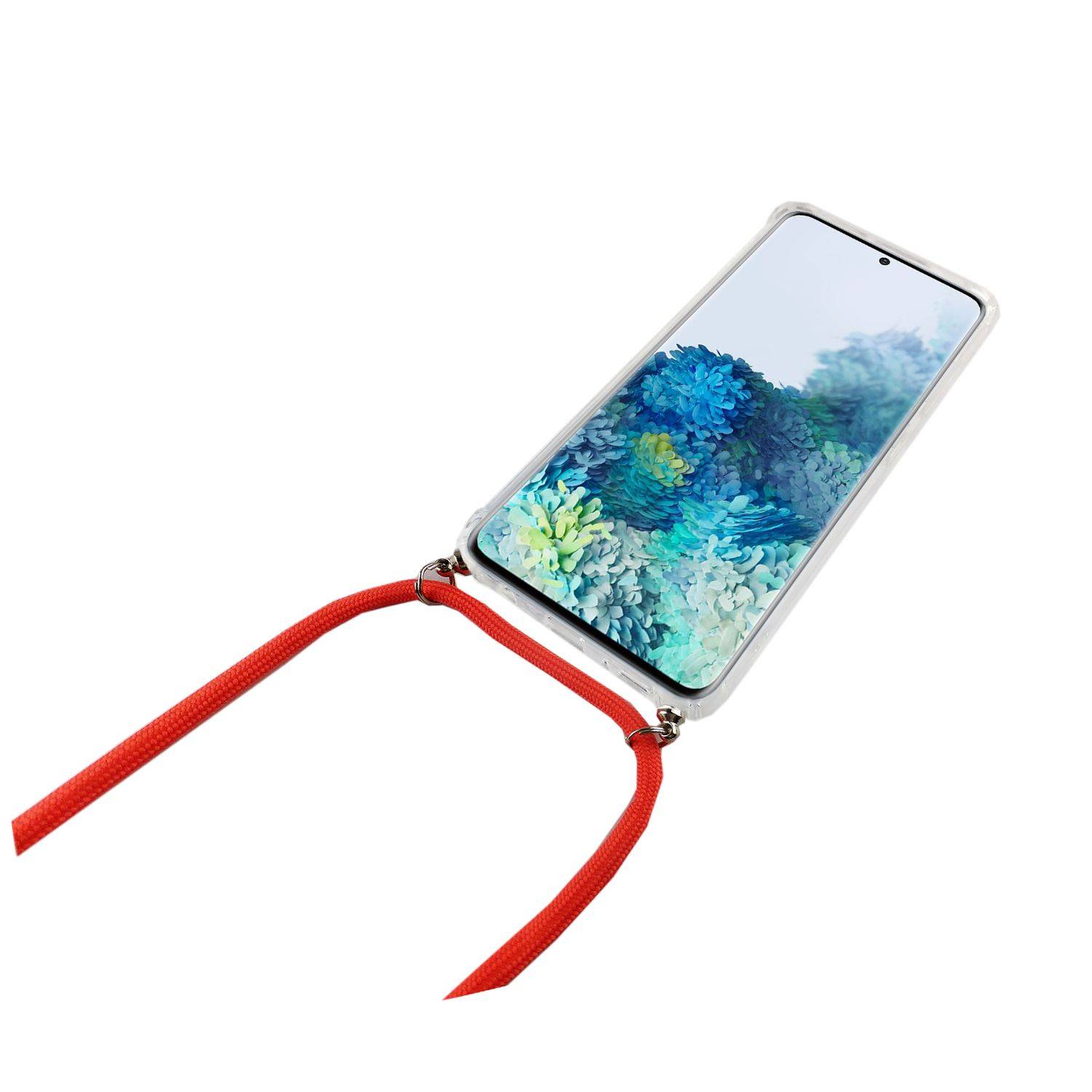 Samsung Galaxy S20 Plus Handykette Handyhülle Umhängetasche Transparent