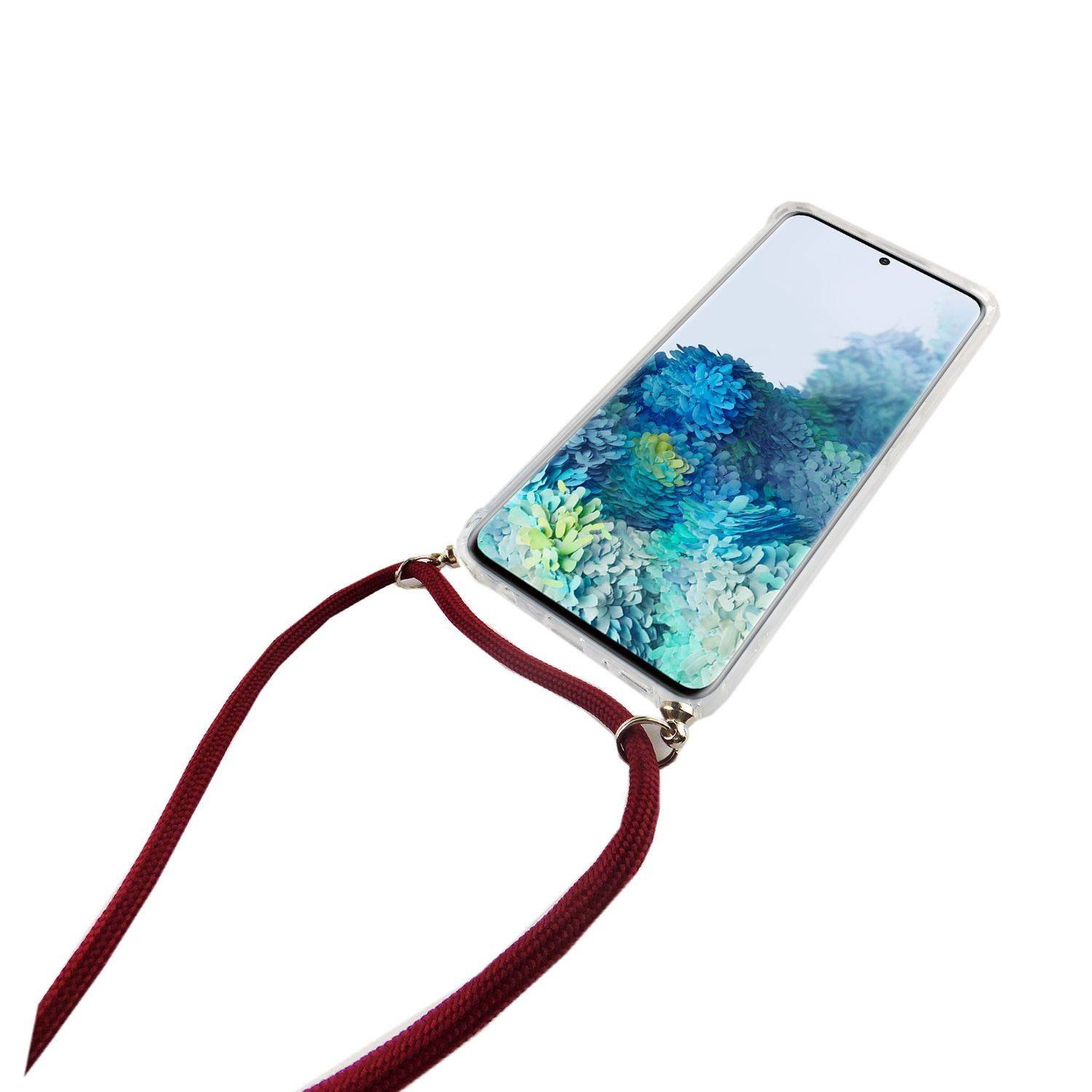 Samsung Galaxy S20 Ultra Handykette Handyhülle Umhängetasche Transparent