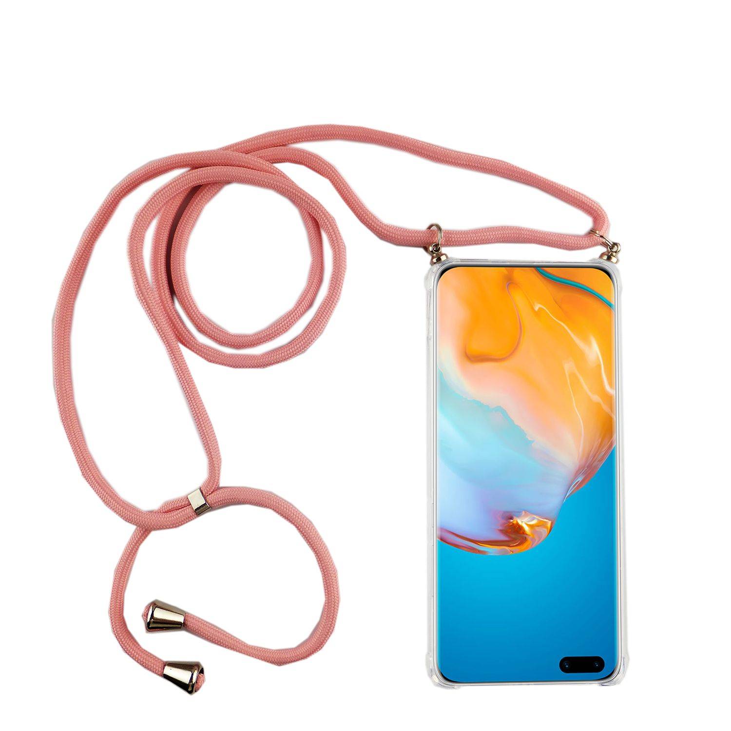 Huawei P40 Handykette Handyhülle Umhängetasche Transparent